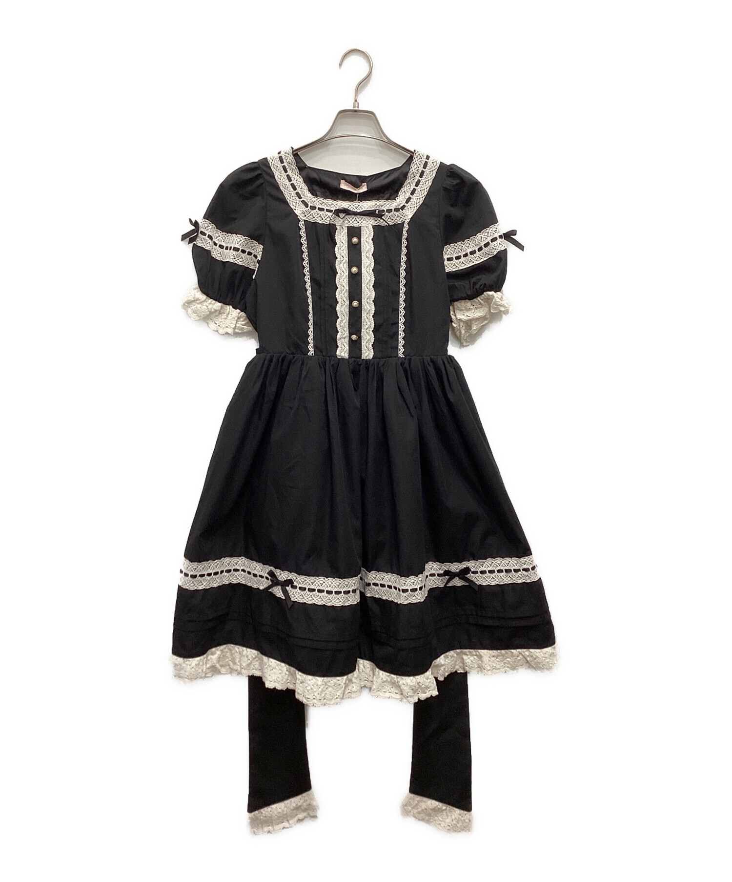 Chalmiere シャルミエール　はしごレースワンピース 中古・古着通販】Chalmiere (シャルミエール) はしごレースワンピース
