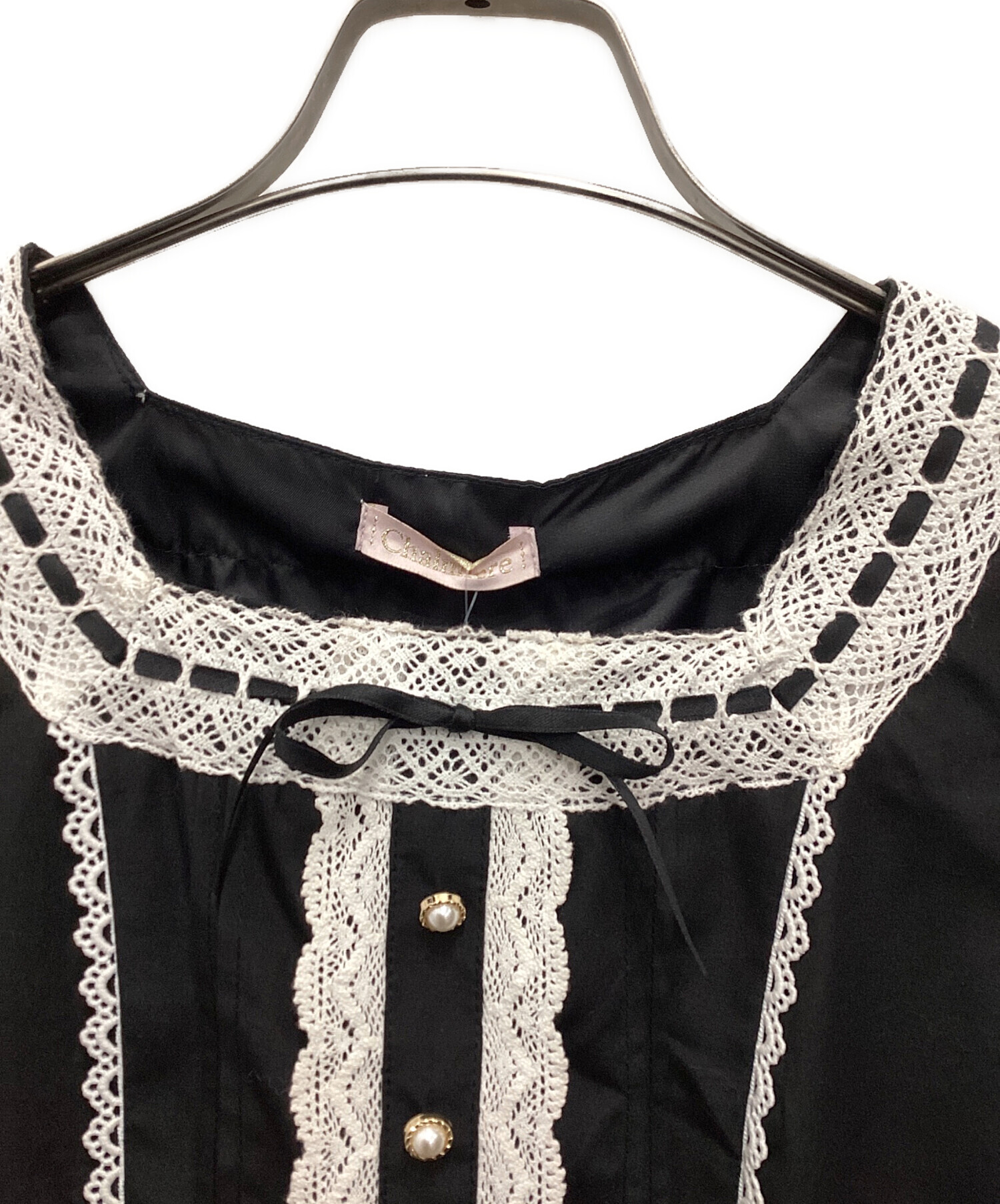 中古・古着通販】Chalmiere (シャルミエール) はしごレースワンピース