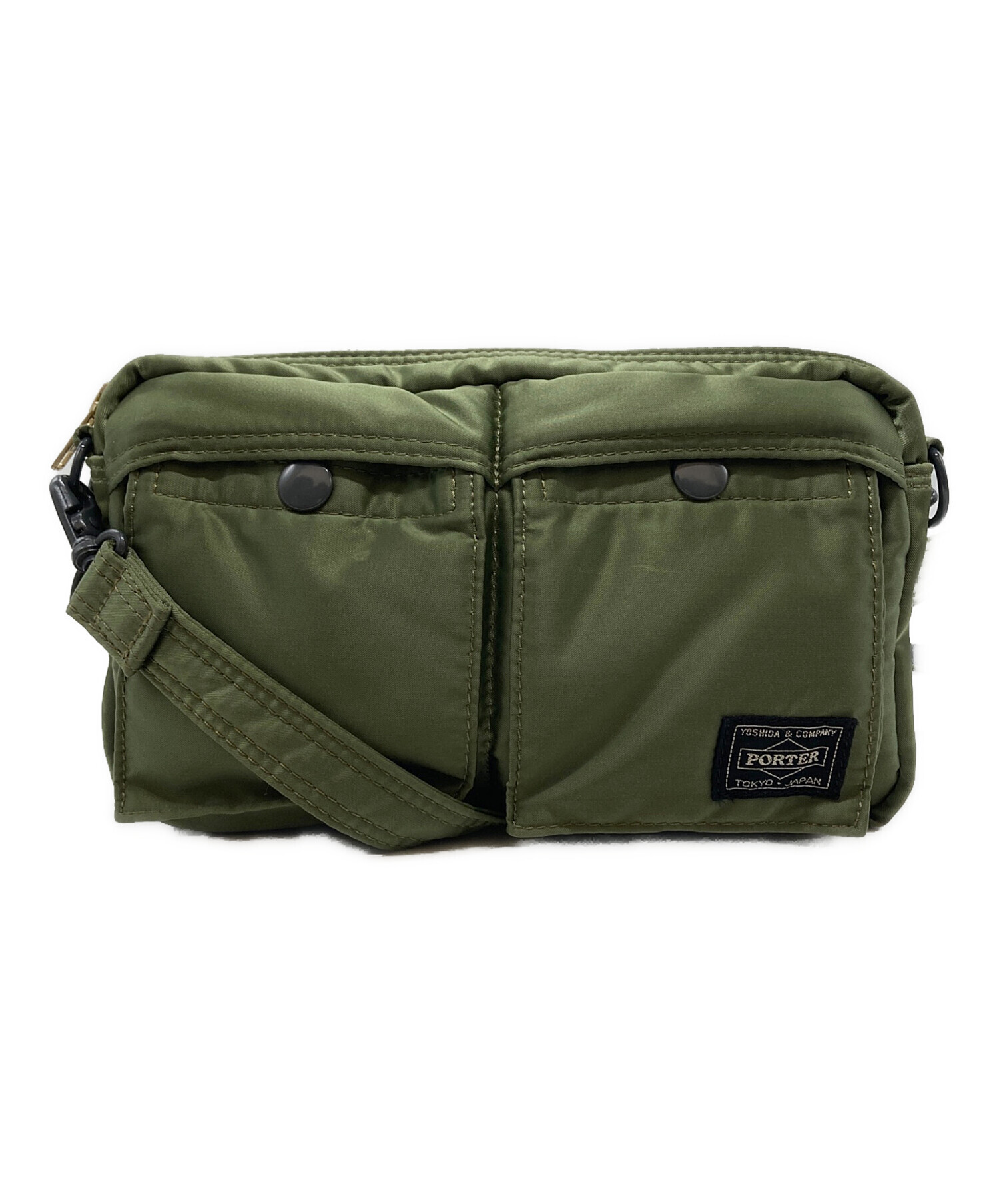 【美品】PORTER / TANKER SHOULDER BAG セージグリーン 中古・古着通販】PORTER (ポーター) SHOULDER BAG/ショルダーバッグ