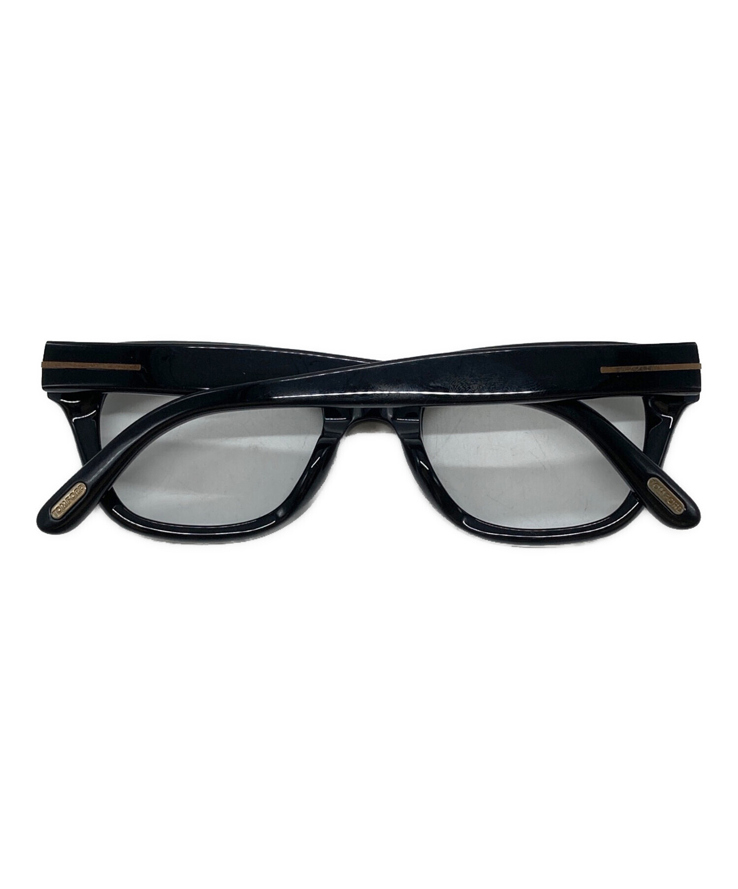百貨店レシート有り　トムフォード　伊達メガネ　ブラック 中古・古着通販】TOM FORD (トムフォード) 伊達眼鏡 ブラック サイズ