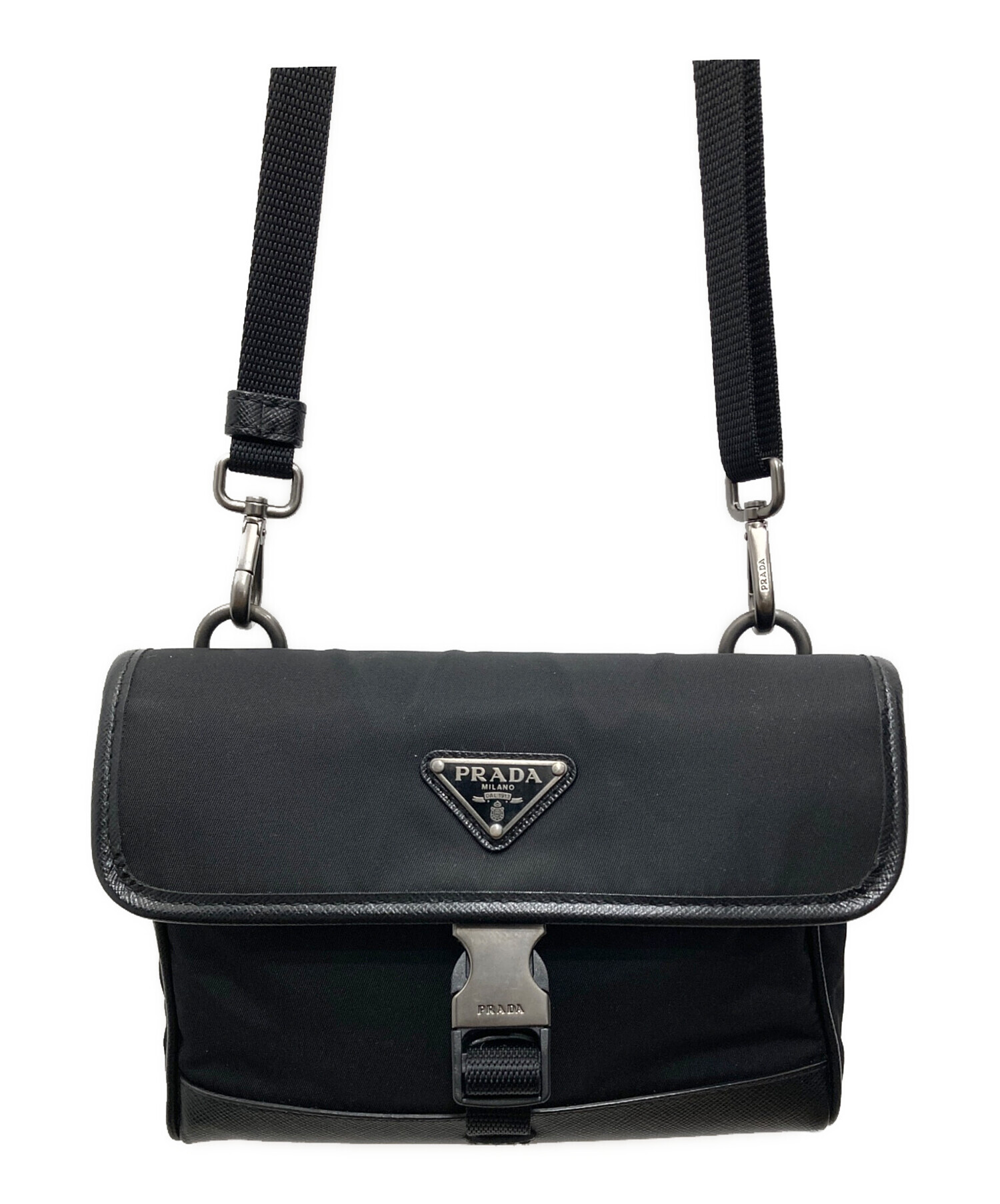 中古・古着通販】PRADA (プラダ) RE-NYLONショルダーバッグ ブラック