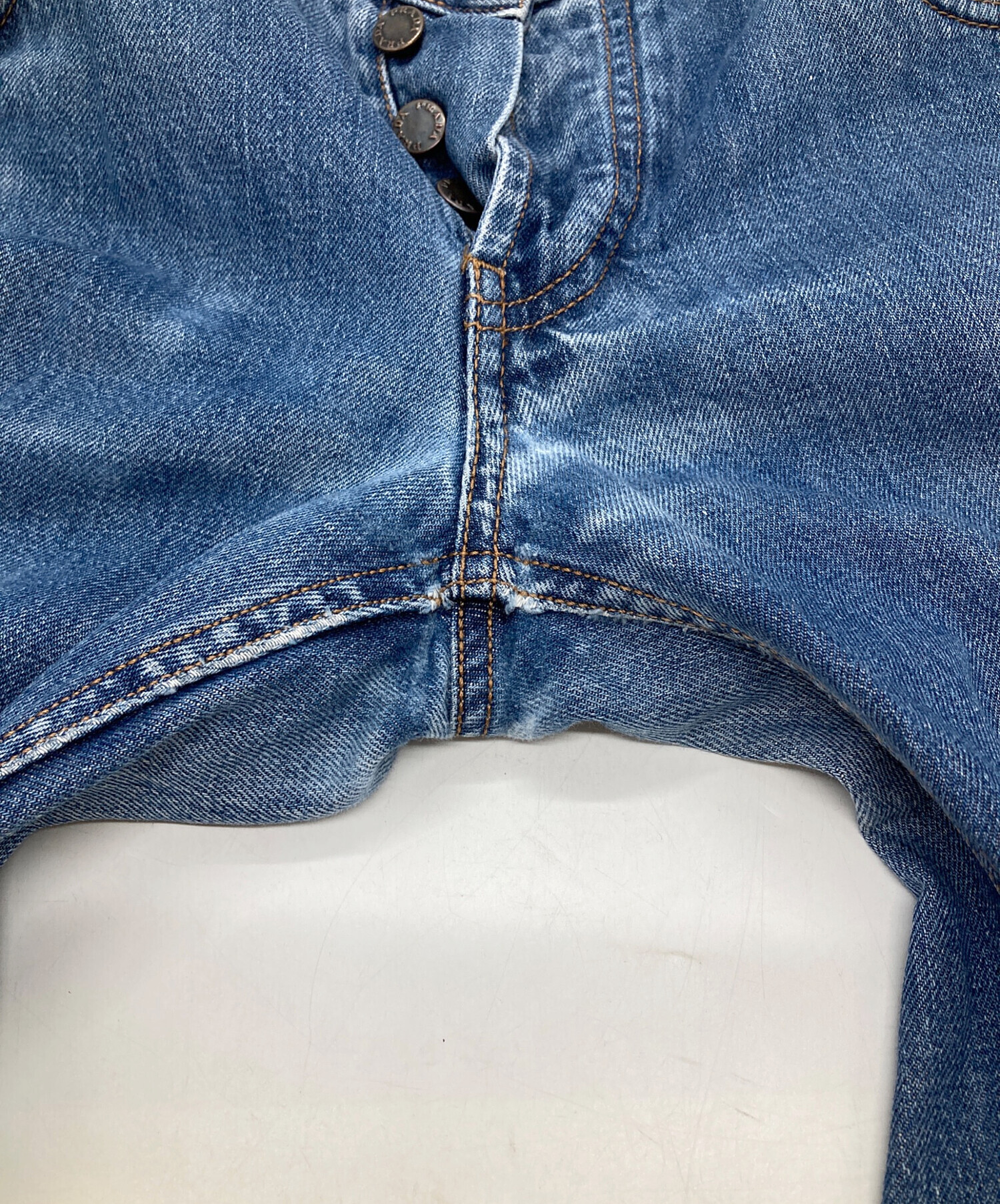 中古・古着通販】PRADA (プラダ) タイトフィットデニムパンツ ブルー