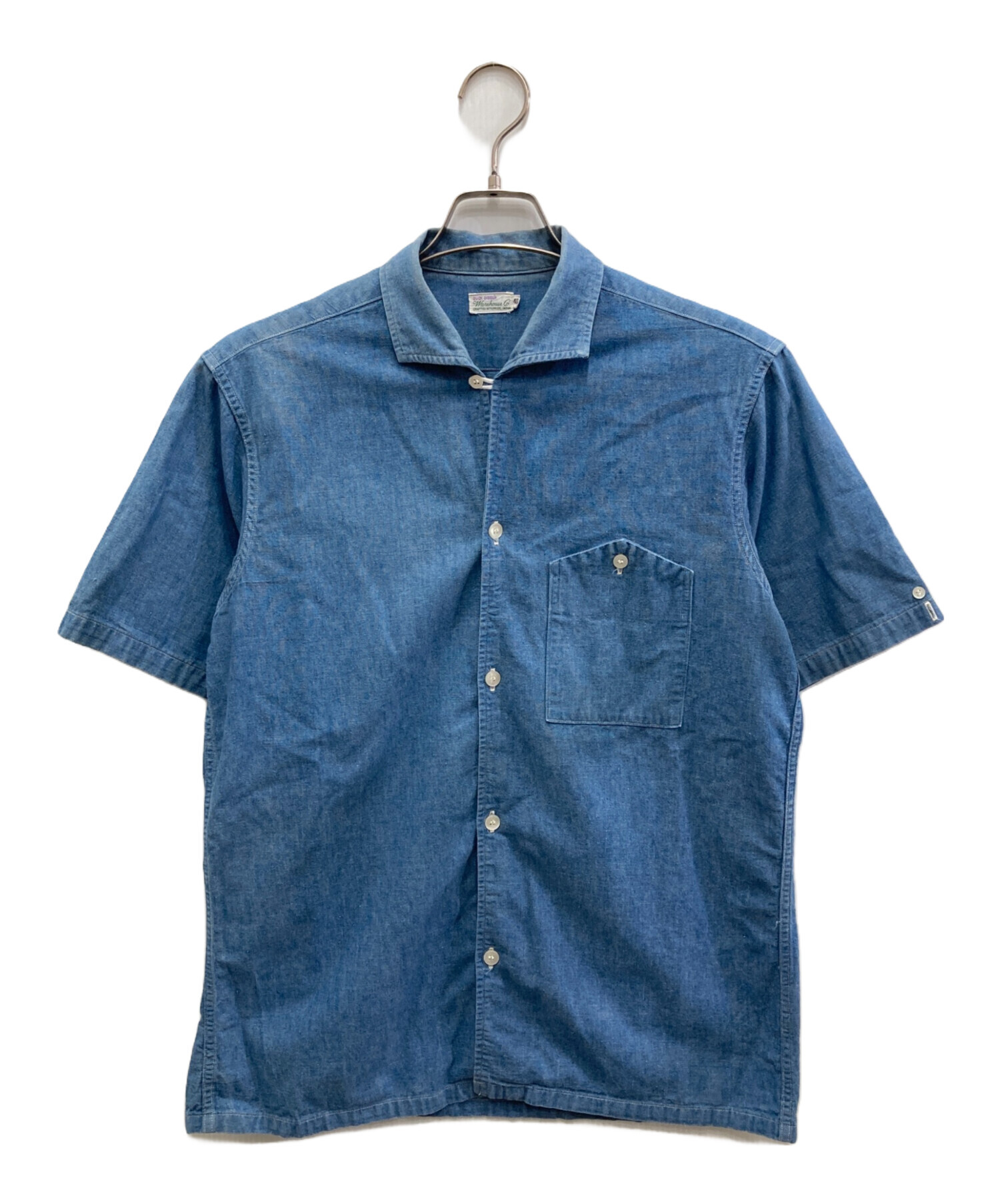 中古・古着通販】WAREHOUSE (ウエアハウス) Chambray Open Collar