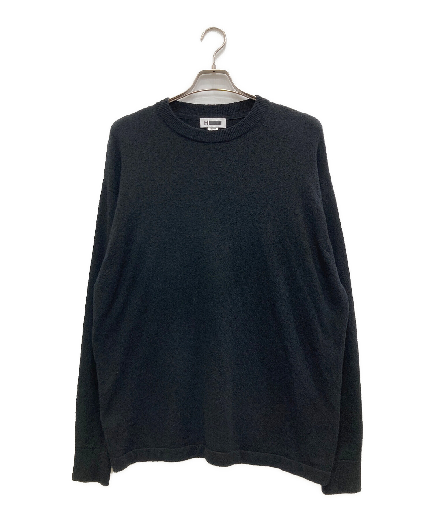 H BEAUTY&YOUTH ニット・セーター F 黒 【古着】【中古】 中古・古着通販】H BEAUTY&YOUTH (エイチ ビューティー&ユース) パイル