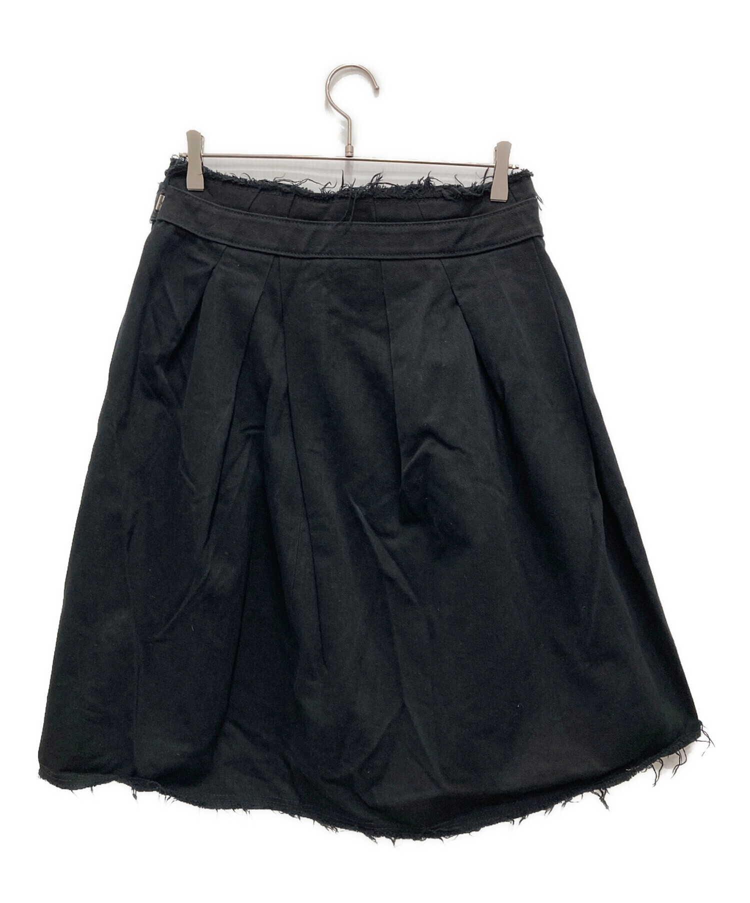 COMME des GARCONS台形シワ加工 台形スカート 黒 中古・古着通販】COMME des GARCONS tricot (コムデギャルソントリコ