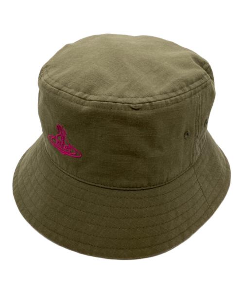 ヴィヴィアンウエストウッド キャスケット LET IT ROCK オーブ 緑 中古・古着通販】Vivienne Westwood (ヴィヴィアンウエストウッド