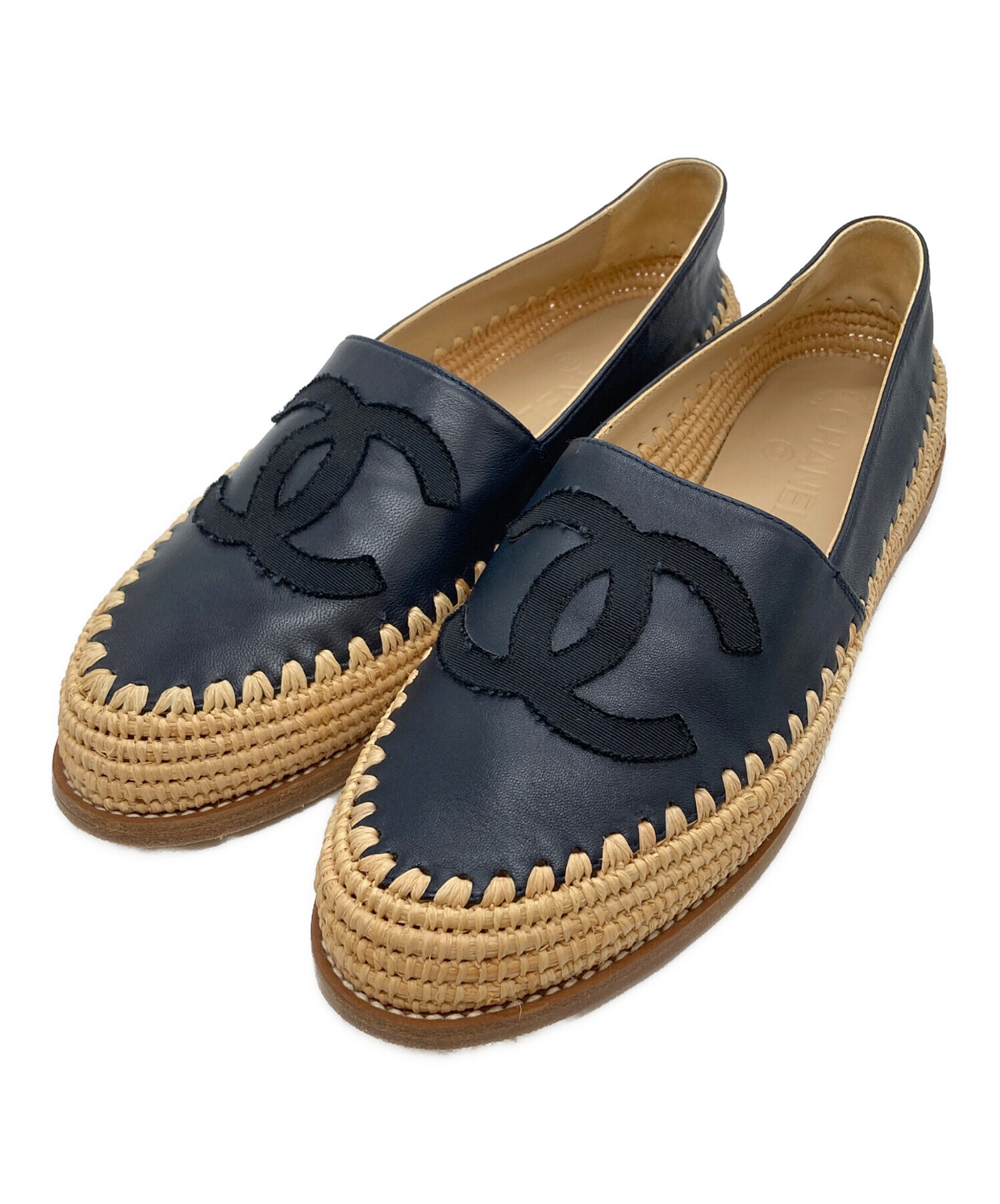 シャネル エスパドリーユ39 備品完備ご奉仕価格にてUSED品 中古・古着通販】CHANEL (シャネル) ココマークエスパドリーユ