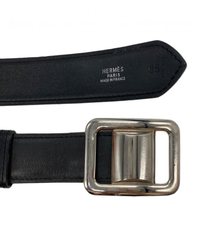 中古・古着通販】HERMES (エルメス) レザーベルト ブラック｜ブランド