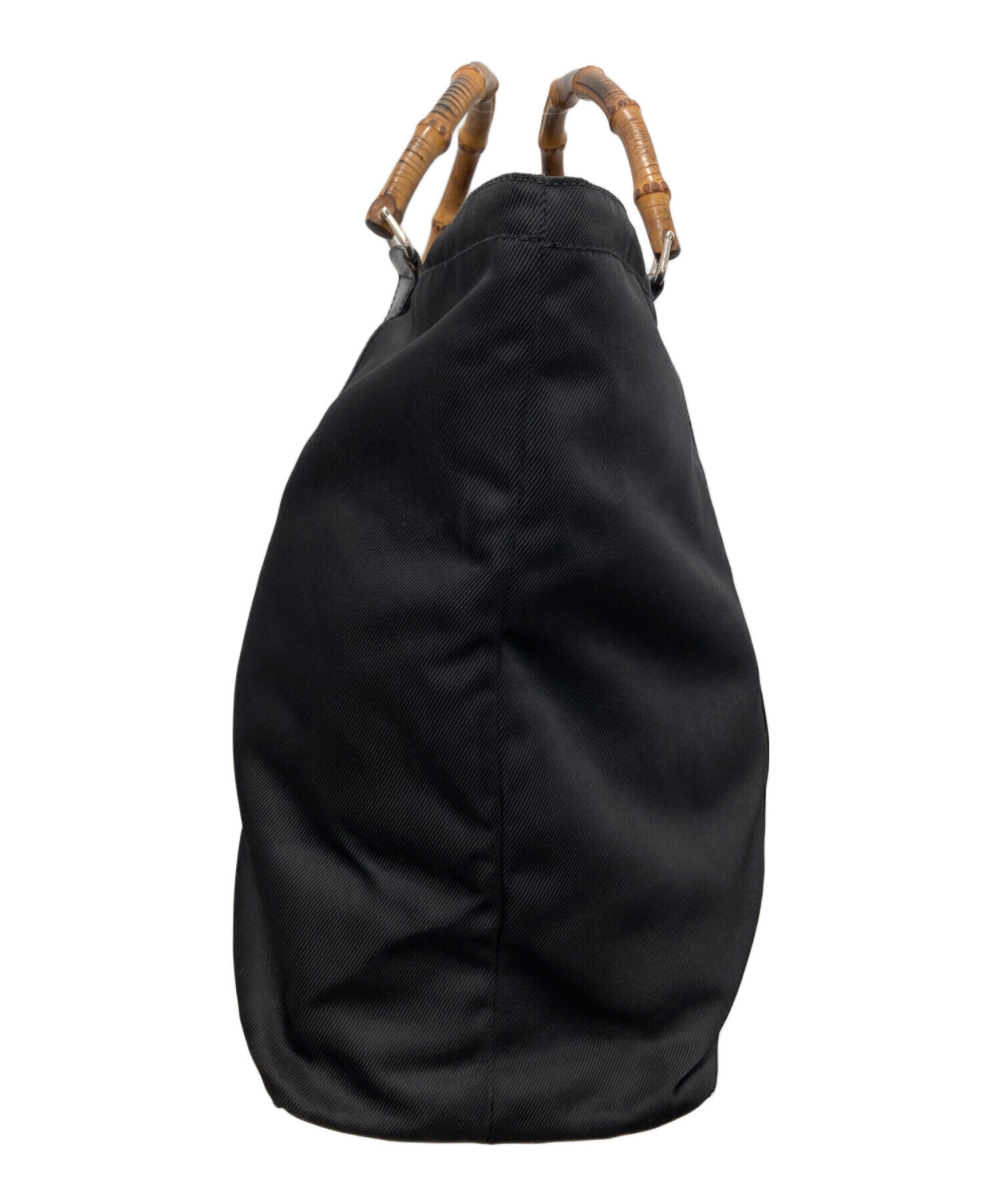 中古・古着通販】GUCCI (グッチ) バンブー トートバッグ ブラック