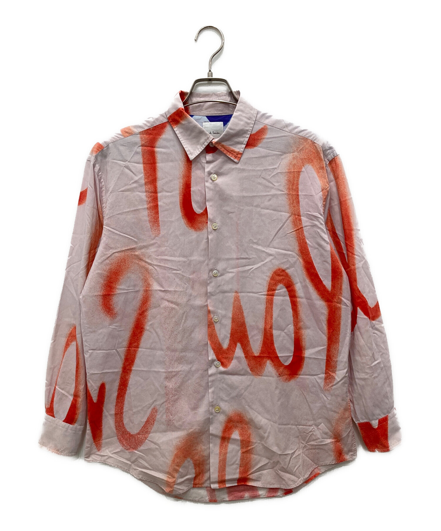 【希少モデル】 Paul Smith スプレーロゴ 入手困難 プリント長袖シャツ 中古・古着通販】Paul Smith (ポールスミス) スプレー ロゴ プリント