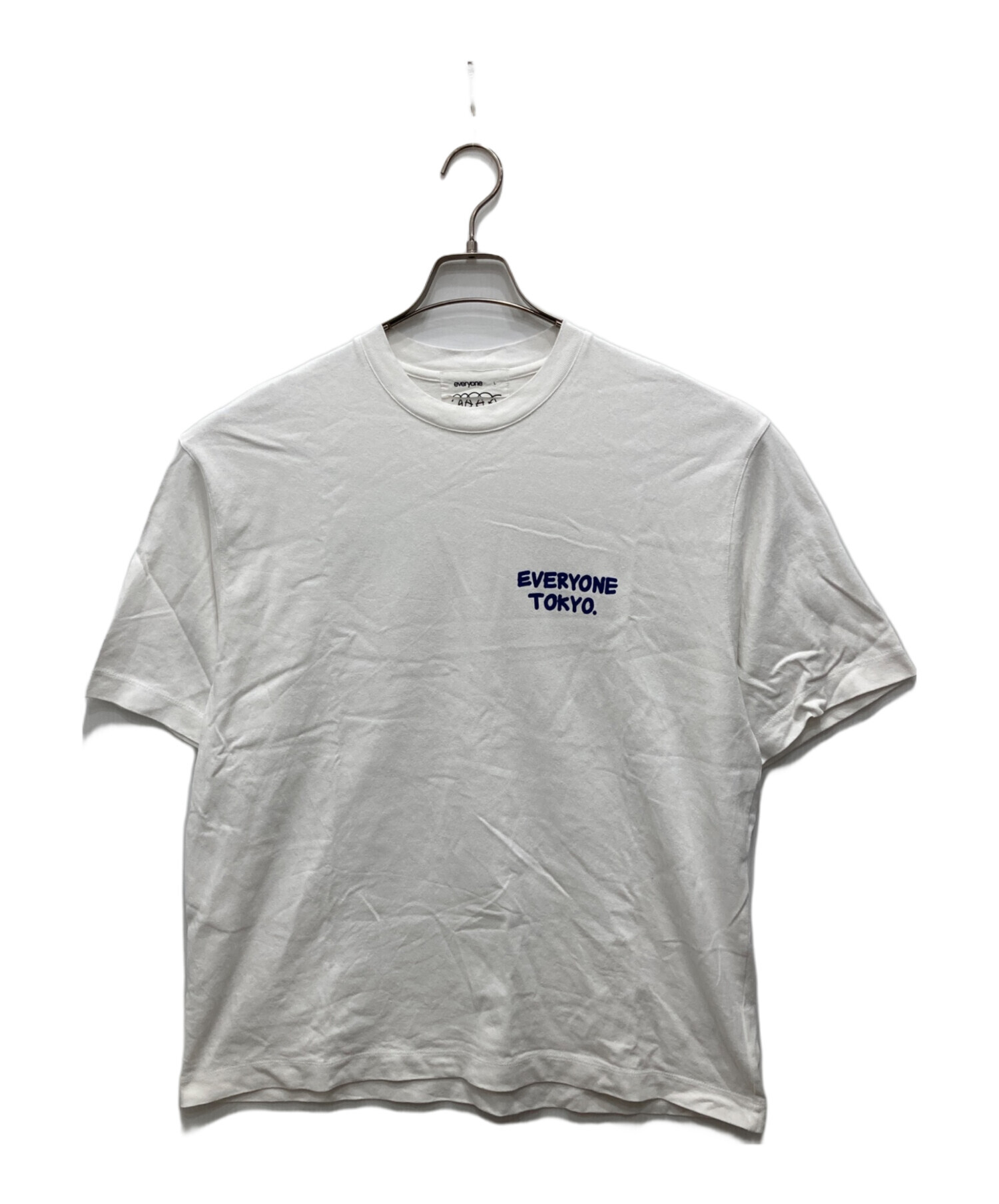 中古・古着通販】everyone (エブリワン) ロゴtシャツ ホワイト サイズ
