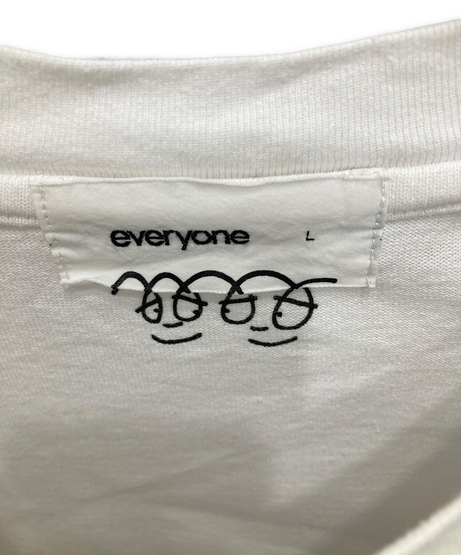 中古・古着通販】everyone (エブリワン) ロゴtシャツ ホワイト サイズ
