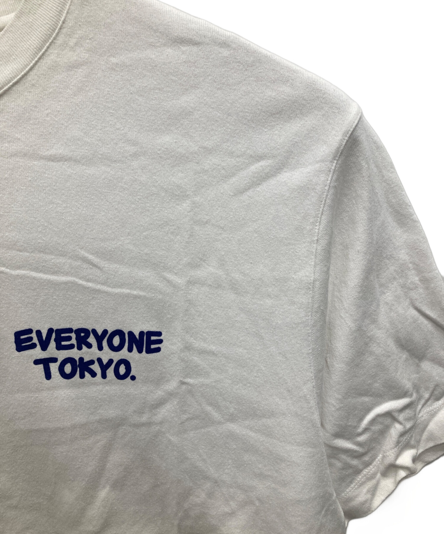 中古・古着通販】everyone (エブリワン) ロゴtシャツ ホワイト サイズ