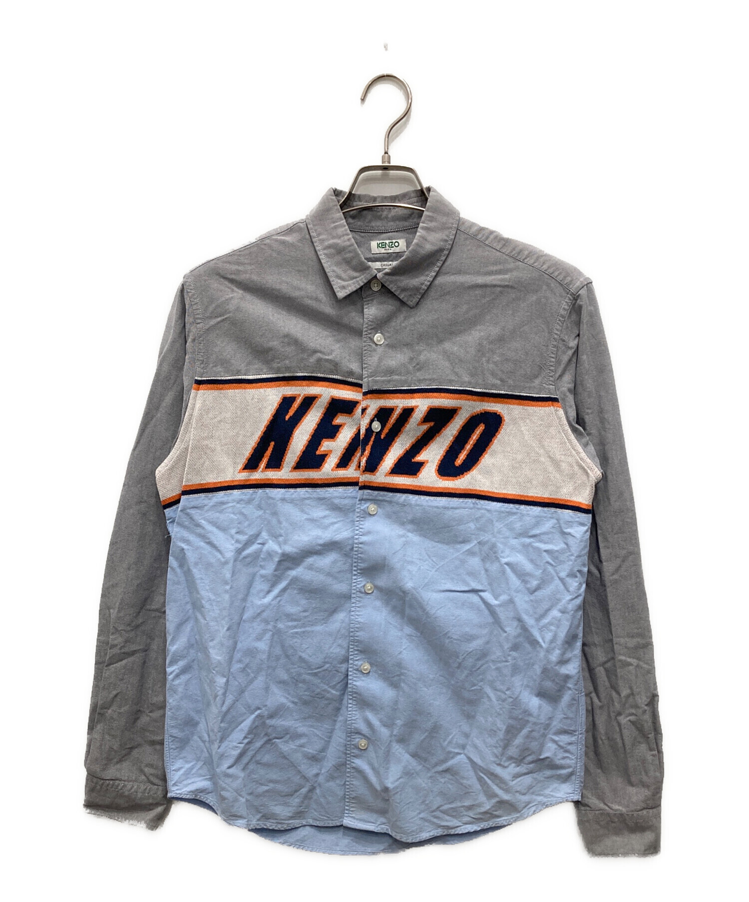 中古・古着通販】KENZO (ケンゾー) フロントロゴバイカラーシャツ