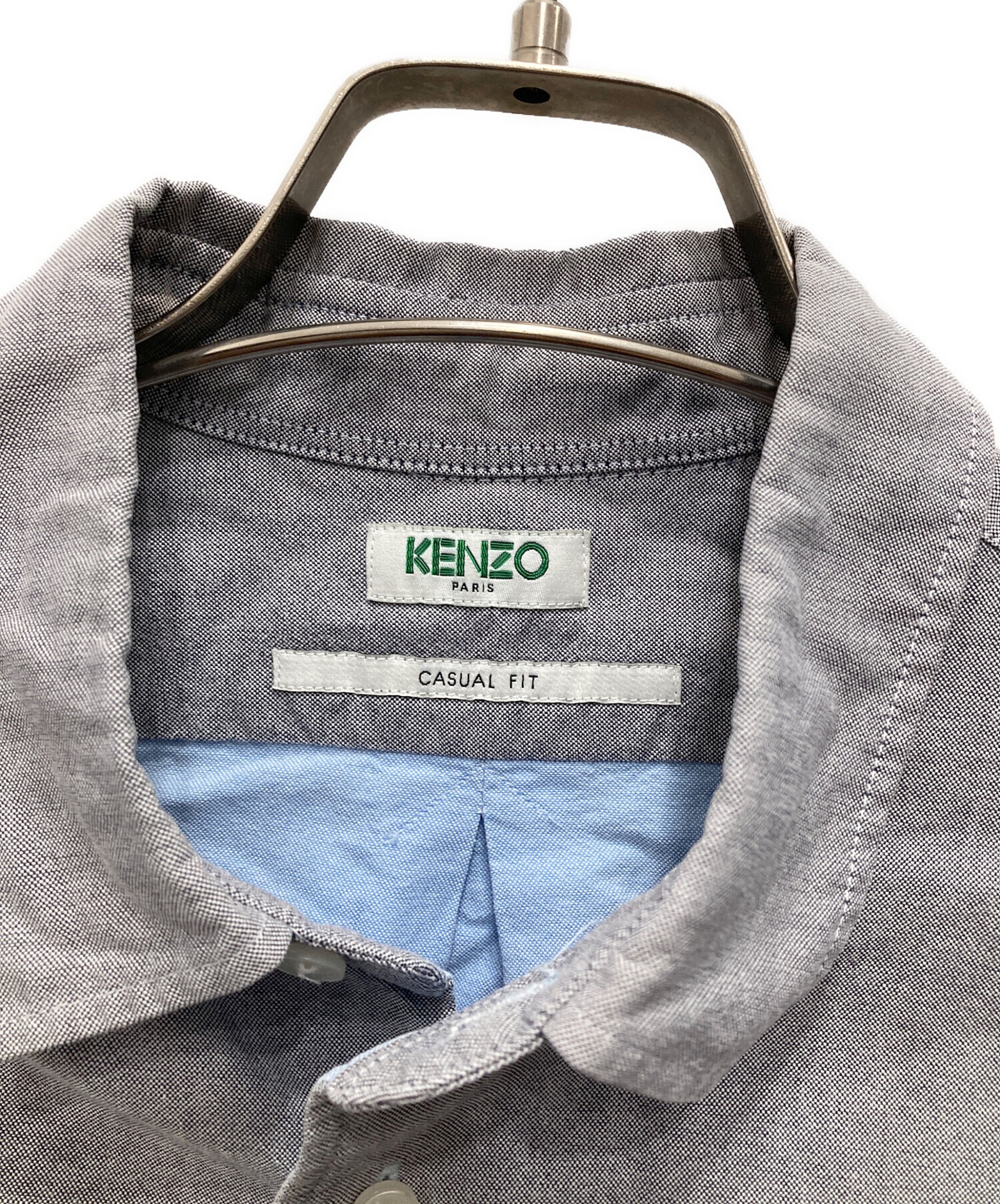 中古・古着通販】KENZO (ケンゾー) フロントロゴバイカラーシャツ