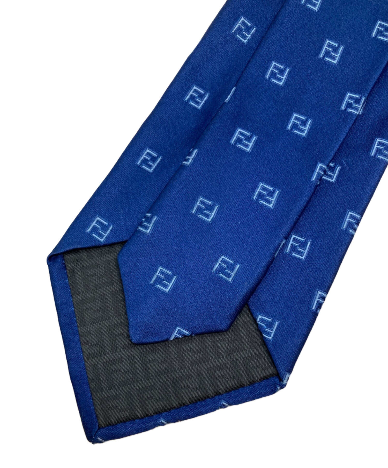中古・古着通販】FENDI (フェンディ) ロゴネクタイ ネイビー サイズ:F