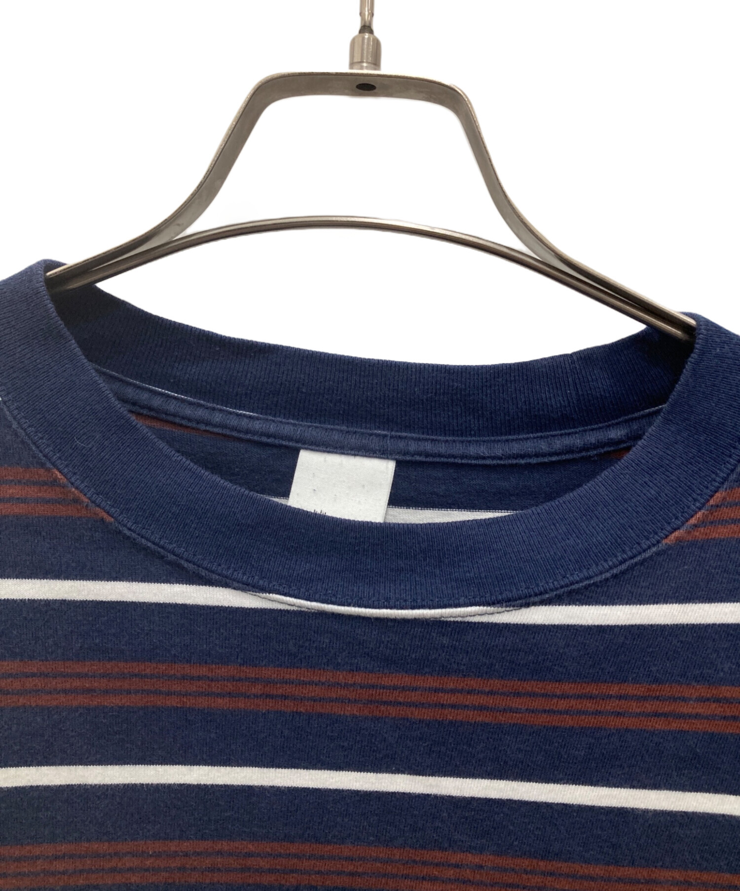 中古・古着通販】plllllleeeasse (プリーズ) multi stripe long sleeve