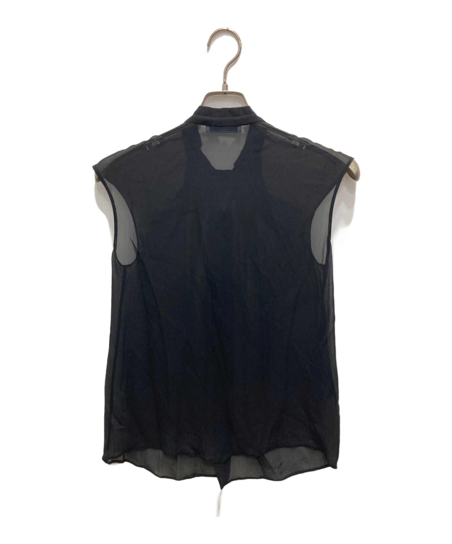 中古・古着通販】PRADA (プラダ) シルクブラウス ブラック サイズ:36