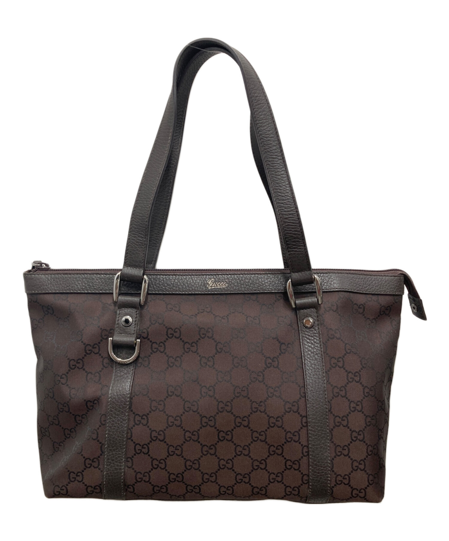 中古・古着通販】GUCCI (グッチ) GGキャンバストートバッグ ブラウン