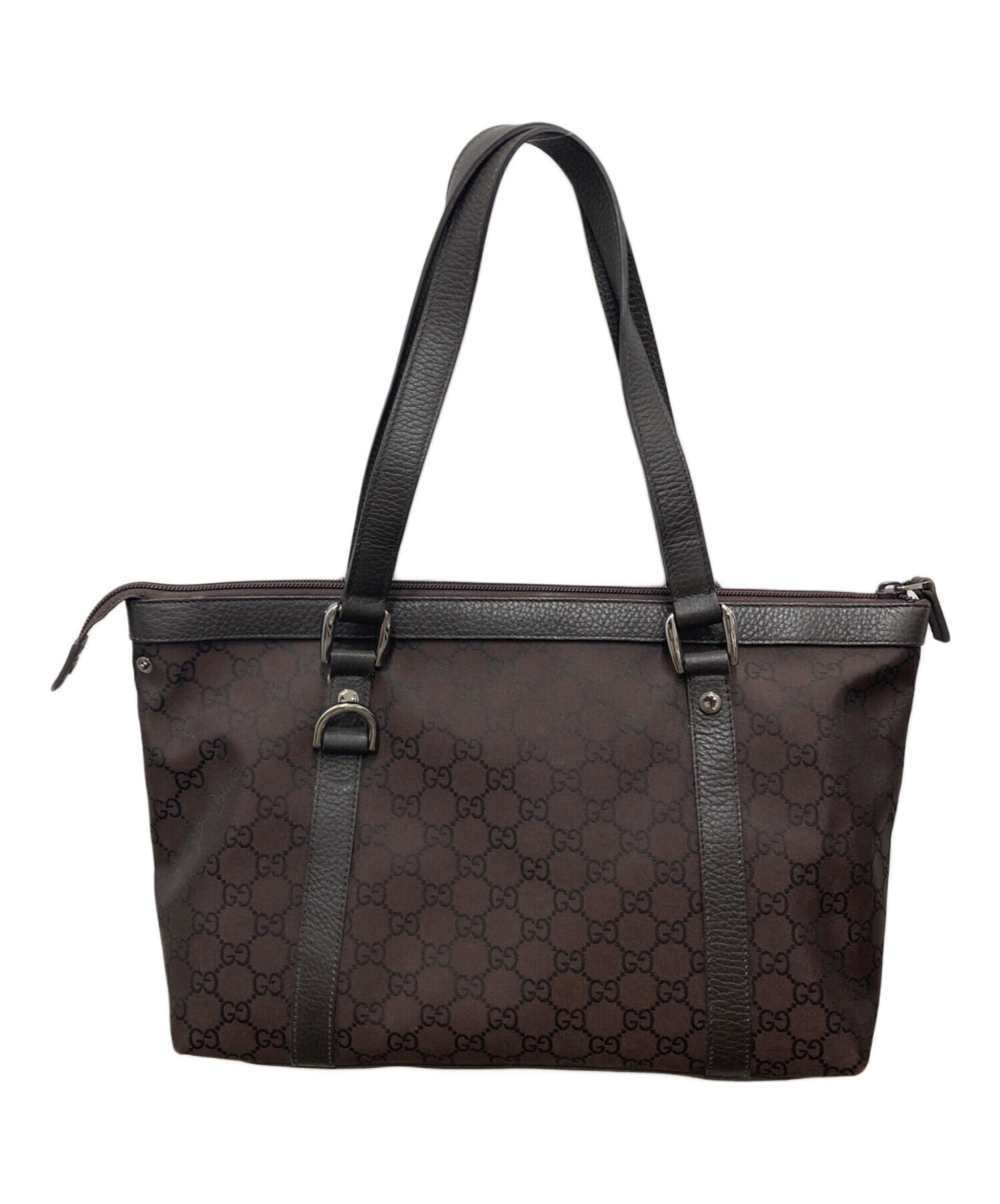 中古・古着通販】GUCCI (グッチ) GGキャンバストートバッグ ブラウン