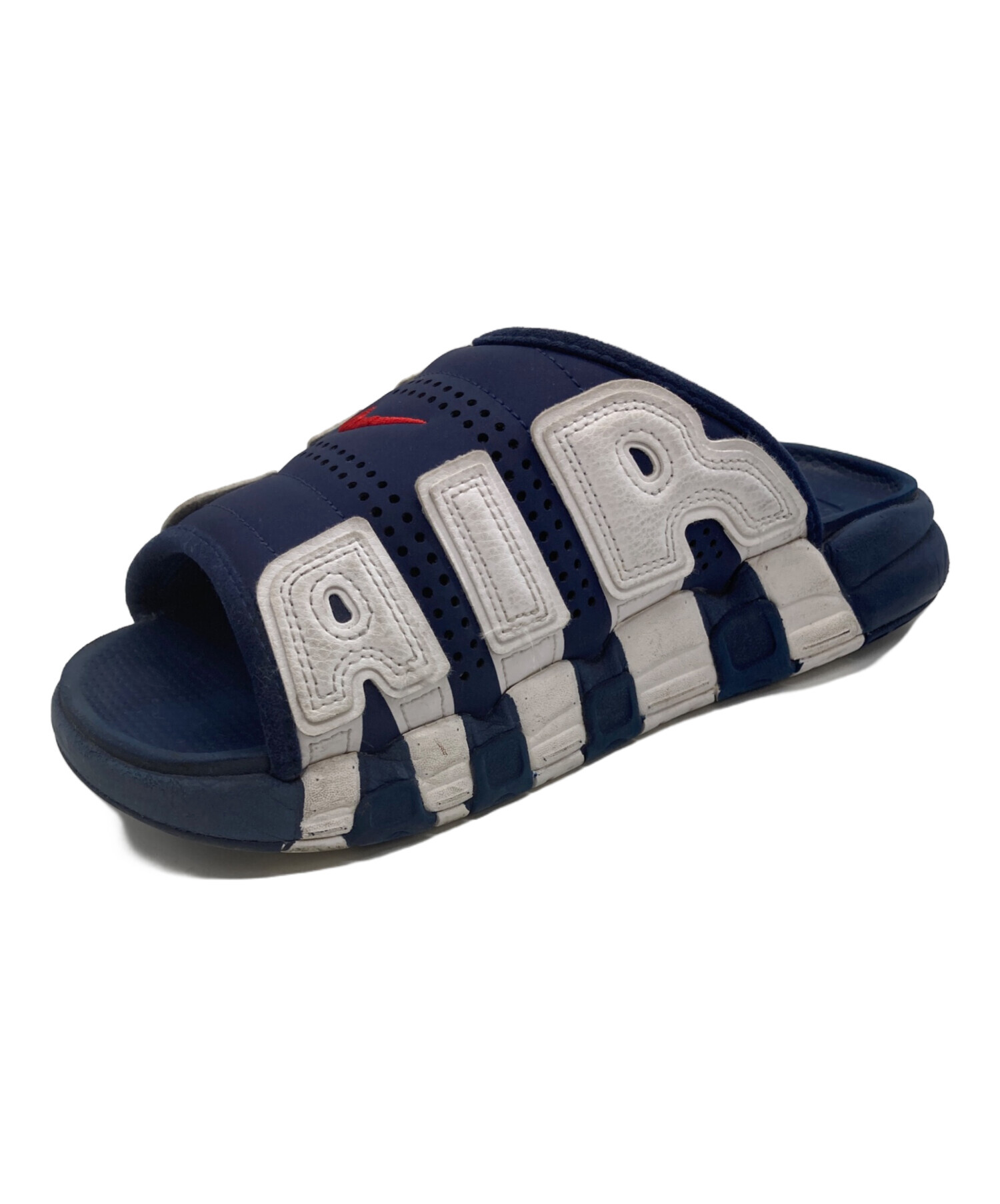 ヒデさん専用NIKE AIR MORE UPTEMPO SLIDE ネイビー 中古・古着通販】NIKE (ナイキ) Air More Uptempo Slide 