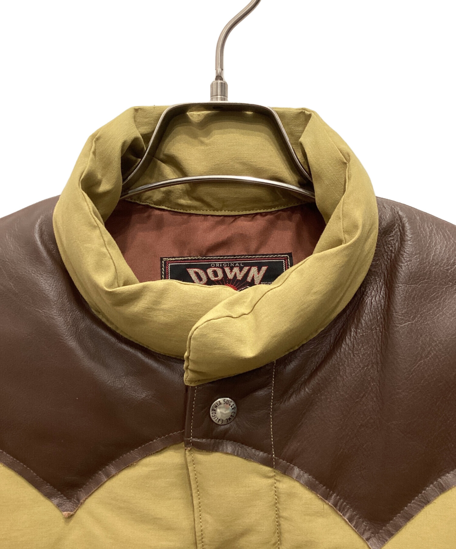 中古・古着通販】SUGAR CANE (シュガーケーン) LEATHER YOKE T/C DOWN