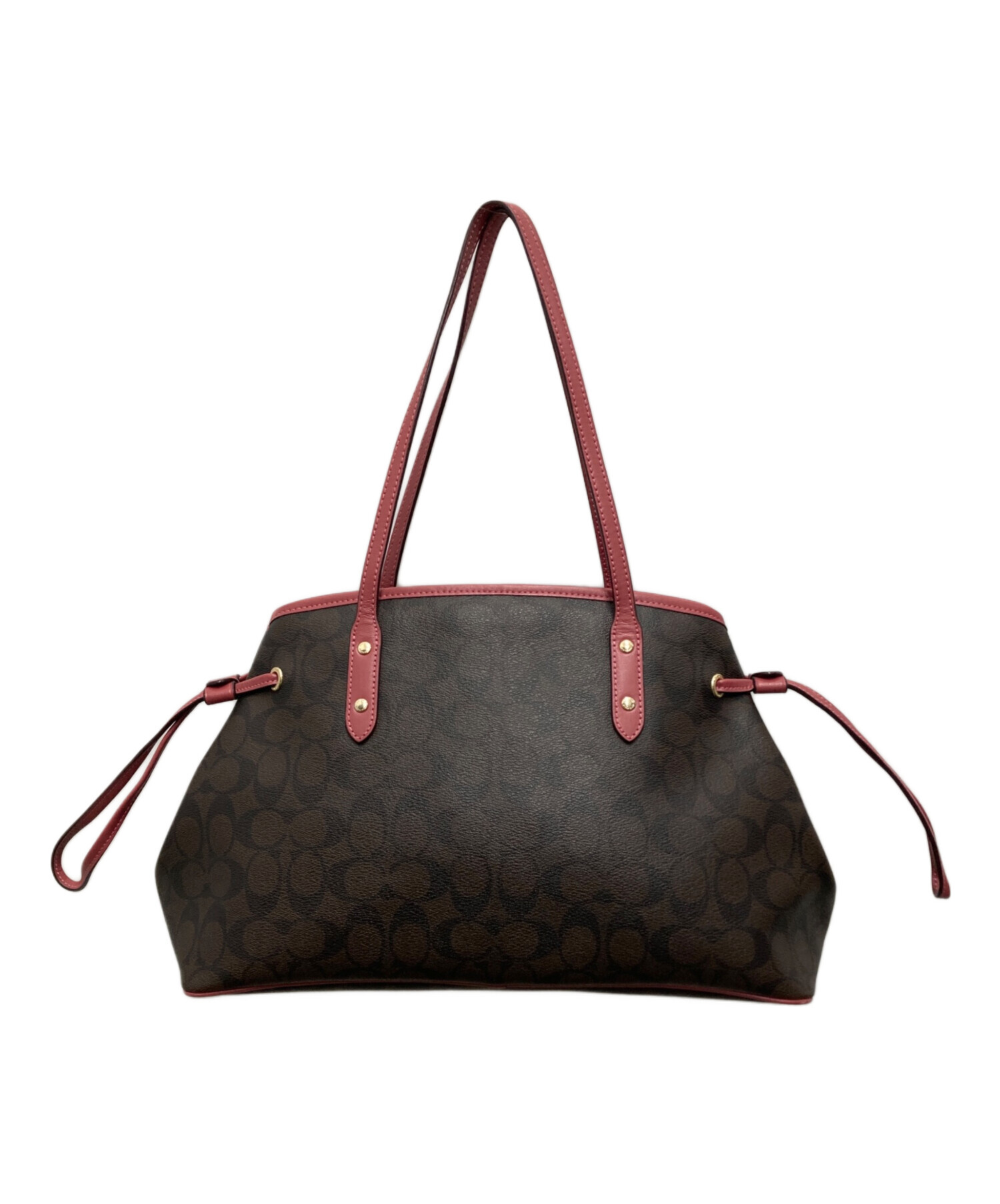 COACH (コーチ) シグネチャー トートバッグ ブラウン×ピンク COACH 