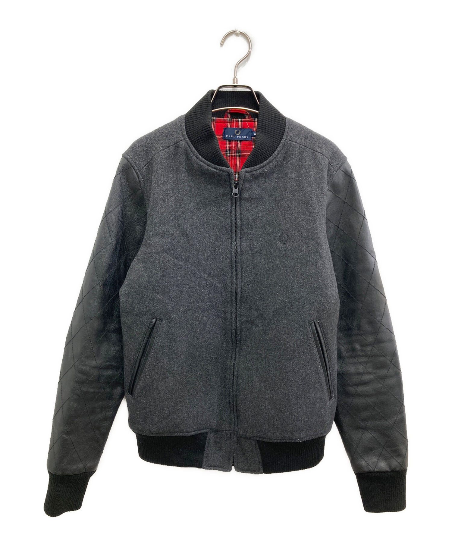 FRED PERRYメルトンジャケット。 中古・古着通販】FRED PERRY (フレッドペリー) メルトンスタジャン