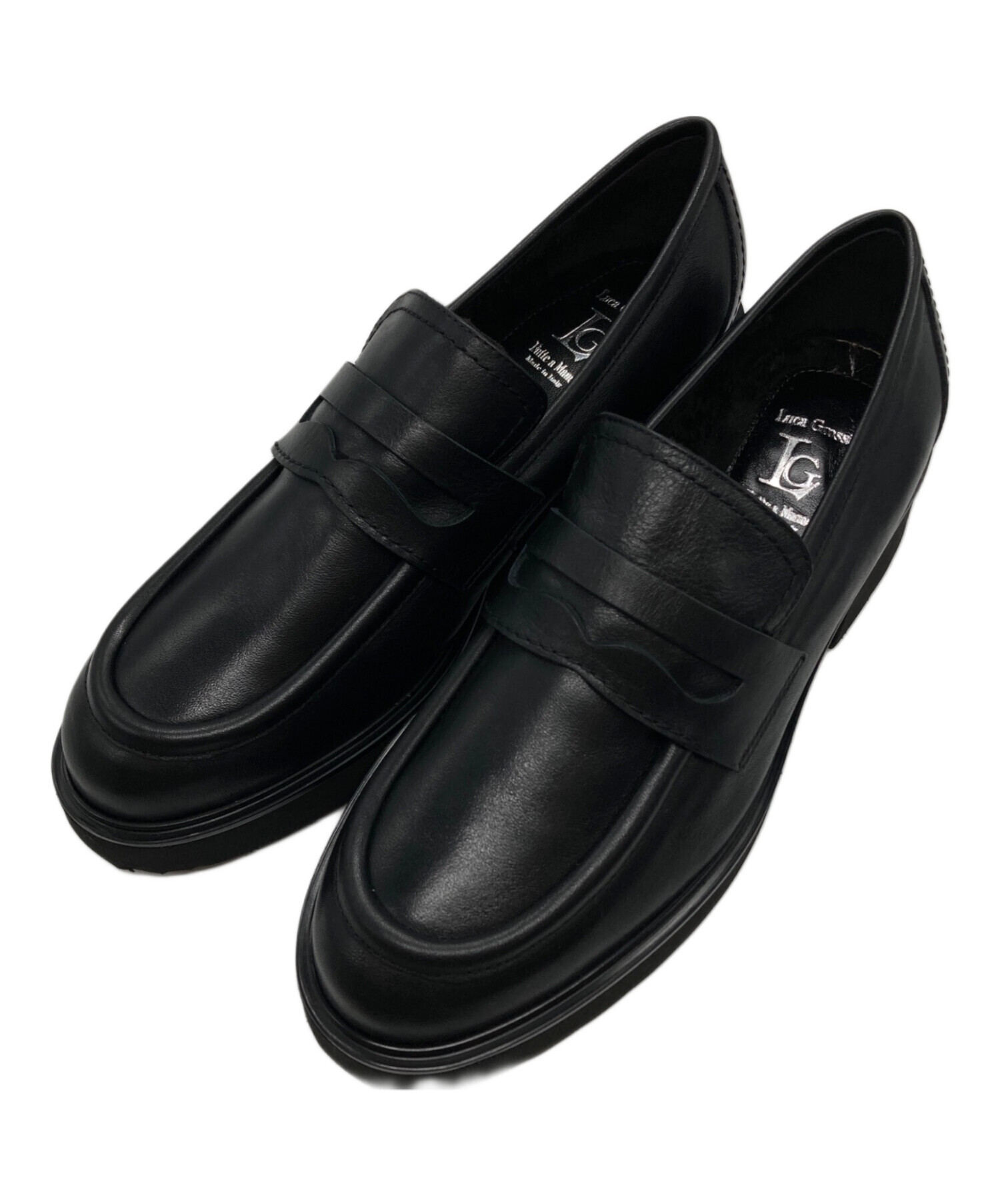 未使用LucaGrossiローファーMade in Italy38 24 中古・古着通販】Luca Grossi (ルカグロッシ) 厚底コインローファー
