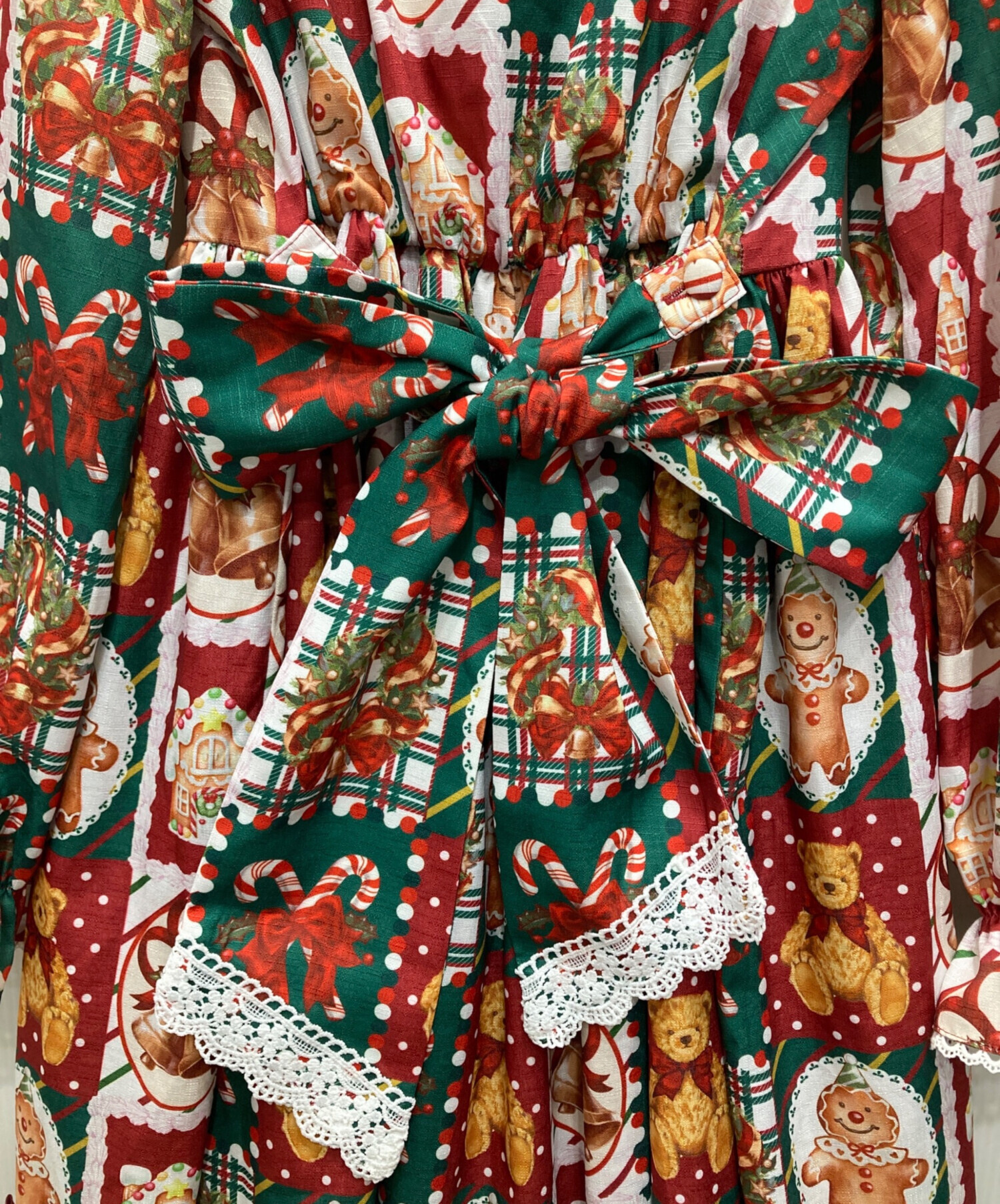 中古・古着通販】chalmiere (シャルミエール) クリスマス柄ワンピース