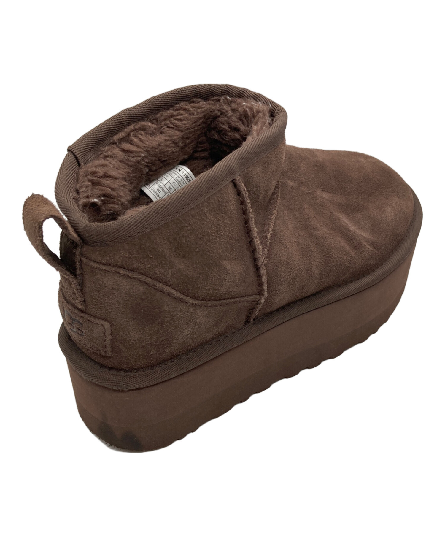 UGG 厚底 ムートンブーツ ブラウン　新品未使用・箱あり 中古・古着通販】UGG (アグ) 厚底ムートンブーツ ブラウン サイズ:24