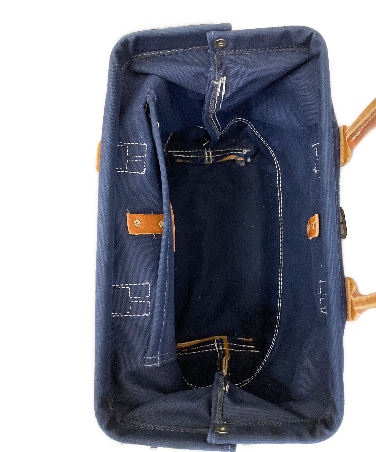 ネイビー トートバッグ　heritage leather 中古・古着通販】HERITAGE LEATHER (ヘリテイジレザー) バッグ