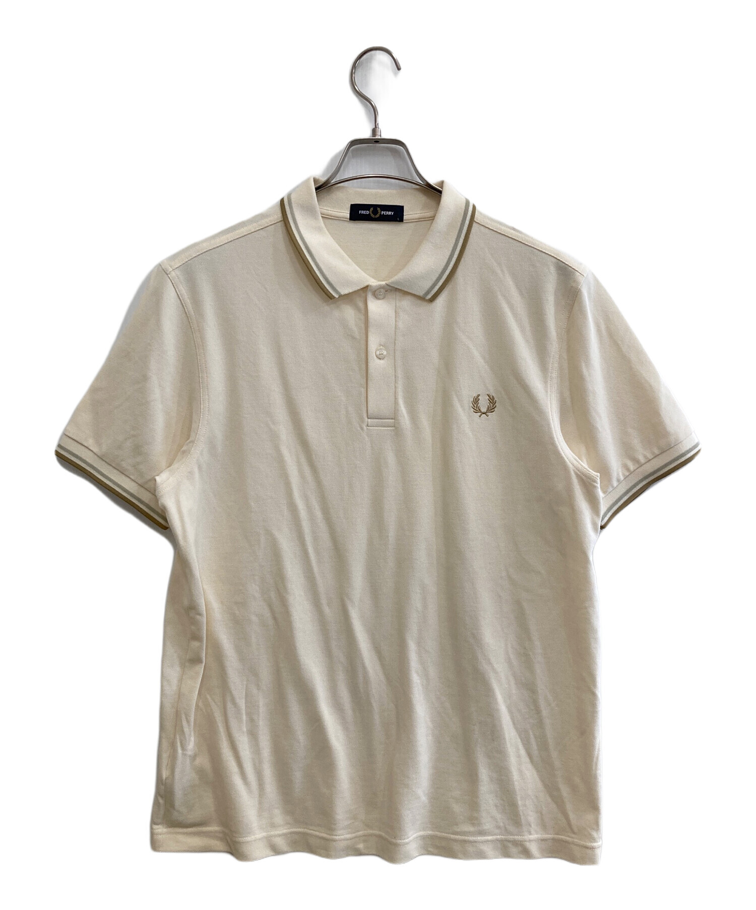 FRED PERRY アイボリーポロシャツ 着用1回】FRED PERRY アイボリー