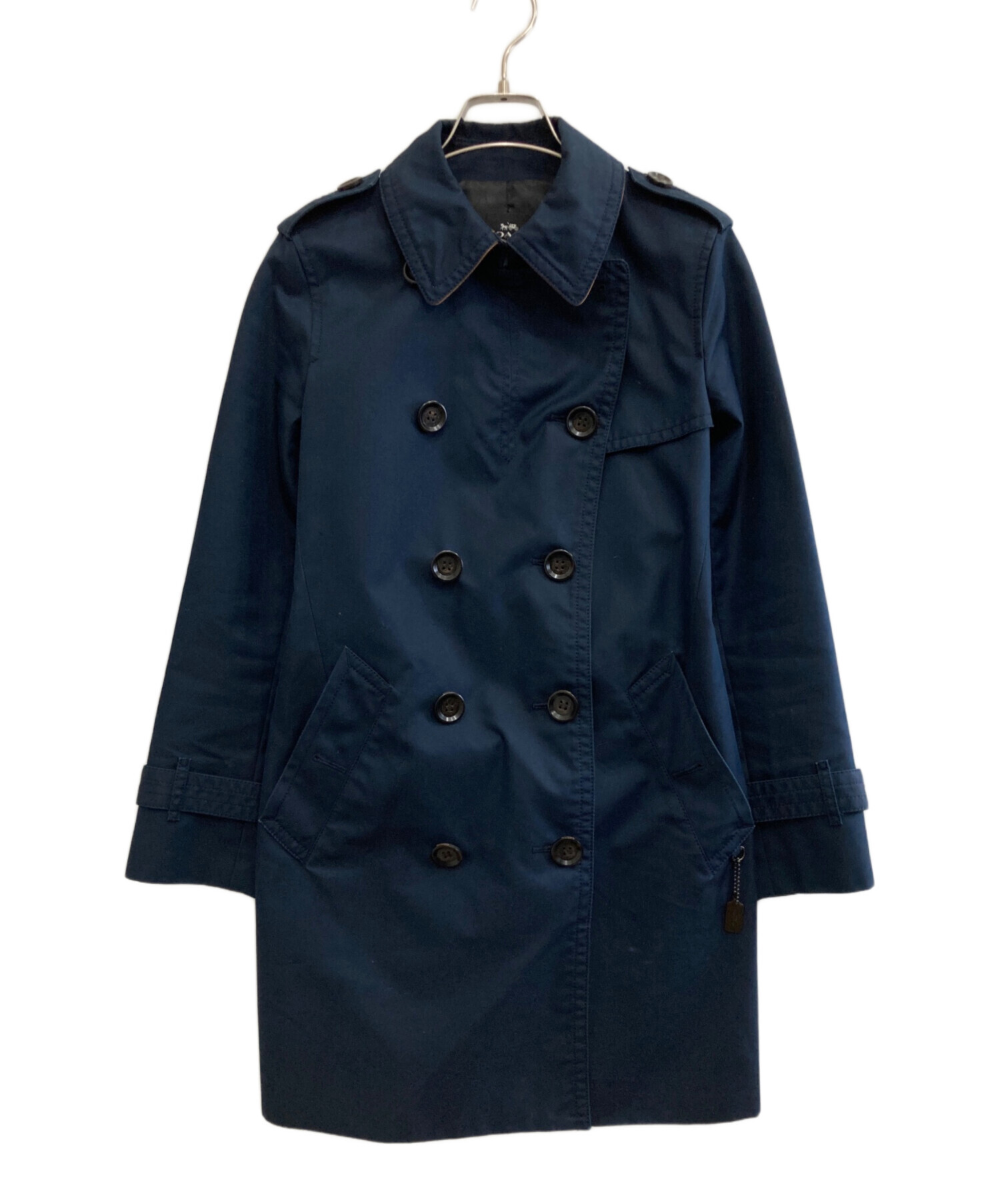 中古・古着通販】COACH (コーチ) トレンチコート ネイビー サイズ:XS