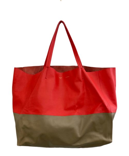 中古・古着通販】CELINE (セリーヌ) バイカラートートバッグ レッド