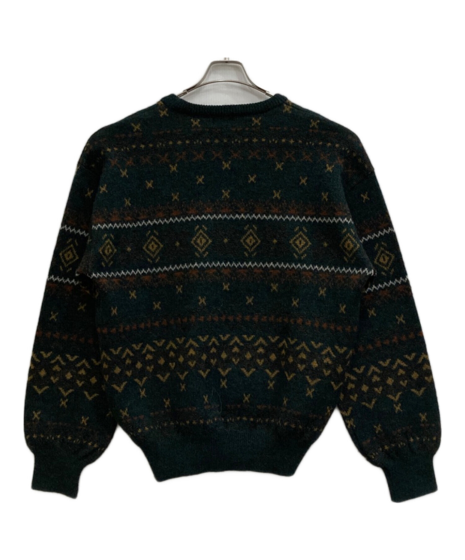 中古・古着通販】adidas (アディダス) クルーネックニット グリーン 