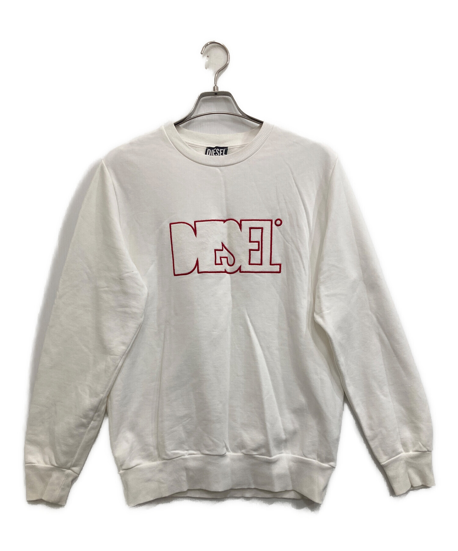 中古・古着通販】DIESEL (ディーゼル) ロゴスウェット ホワイト サイズ