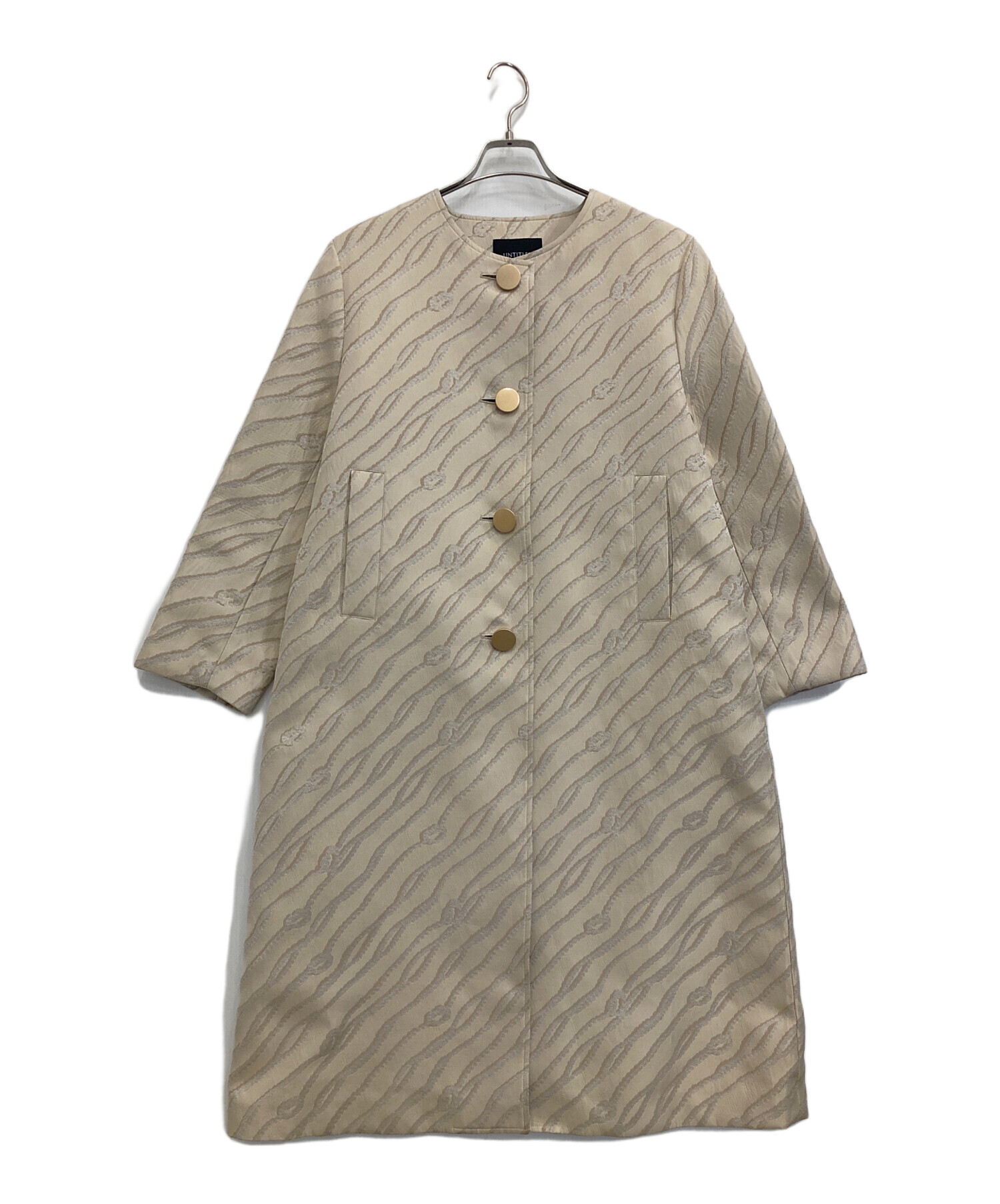 中古・古着通販】UNTITLED (アンタイトル) ジャガードノーカラーコート 