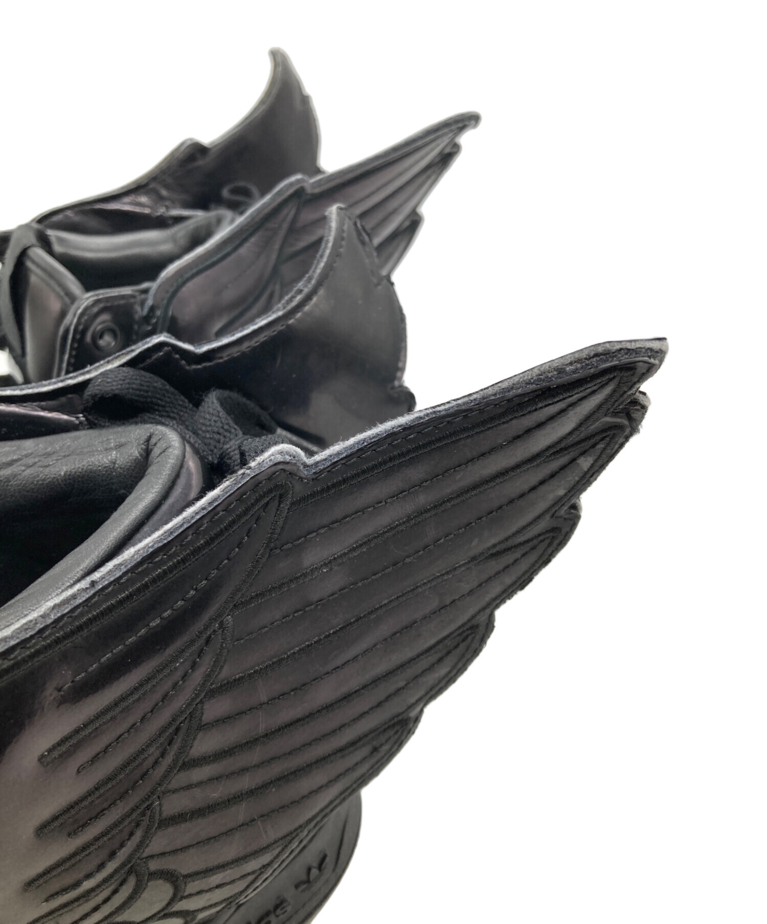 【美品】アディダス ジェレミースコット ウィング スニーカー 24.5 黒 Jeremy Scott × adidas Forum High Wings 4.0 