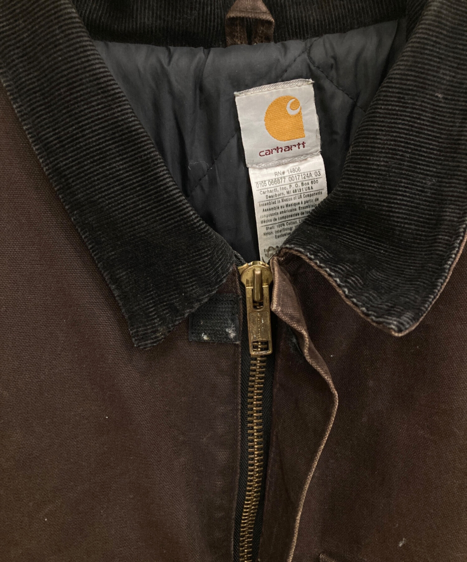 USA製 カーハート トラディショナルコート 3XL ブラウン レザーロゴパッチ 中古・古着通販】CarHartt (カーハート) トラディショナルコート