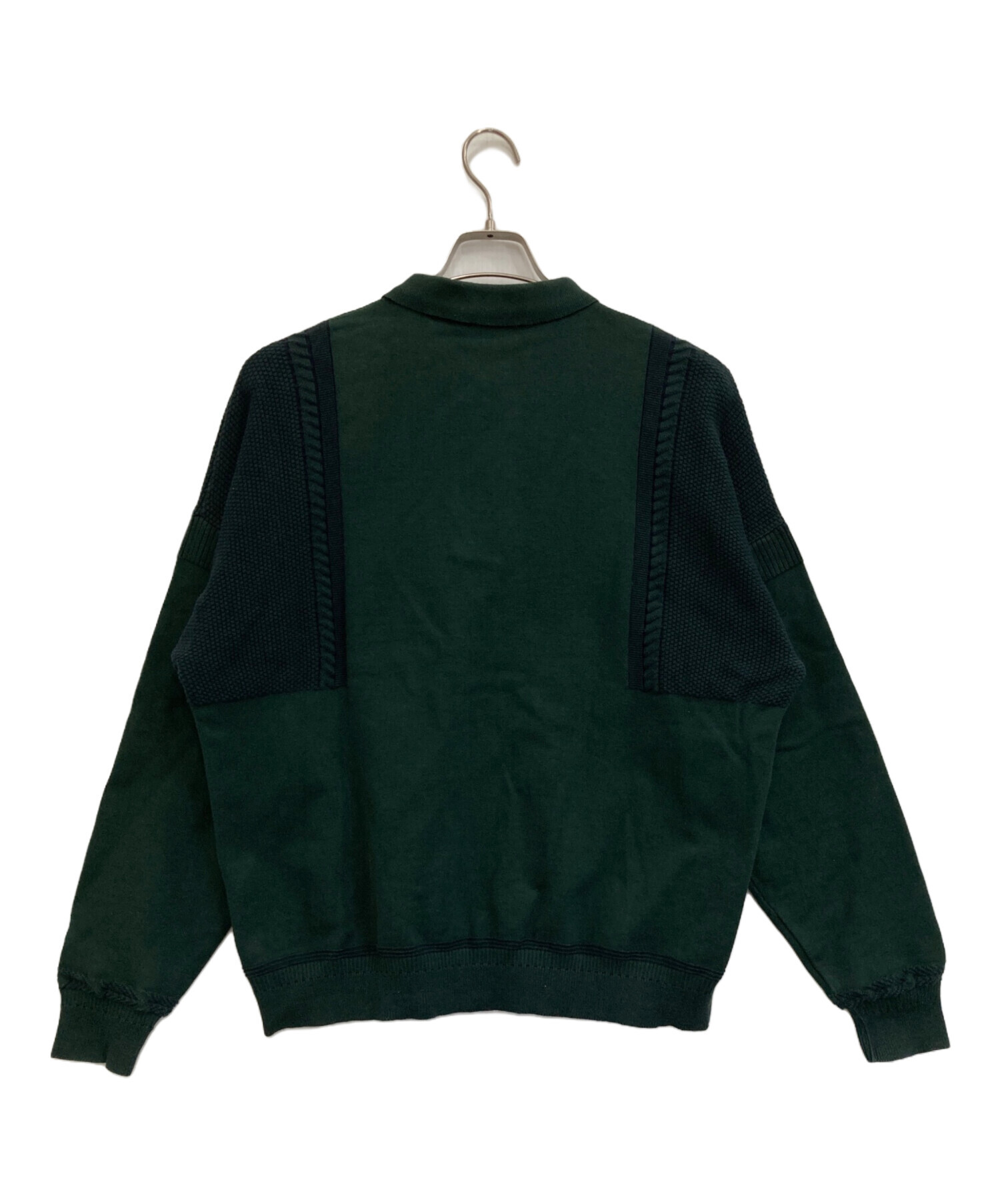 中古・古着通販】YASHIKI (ヤシキ) 長袖ポロシャツ グリーン サイズ:1