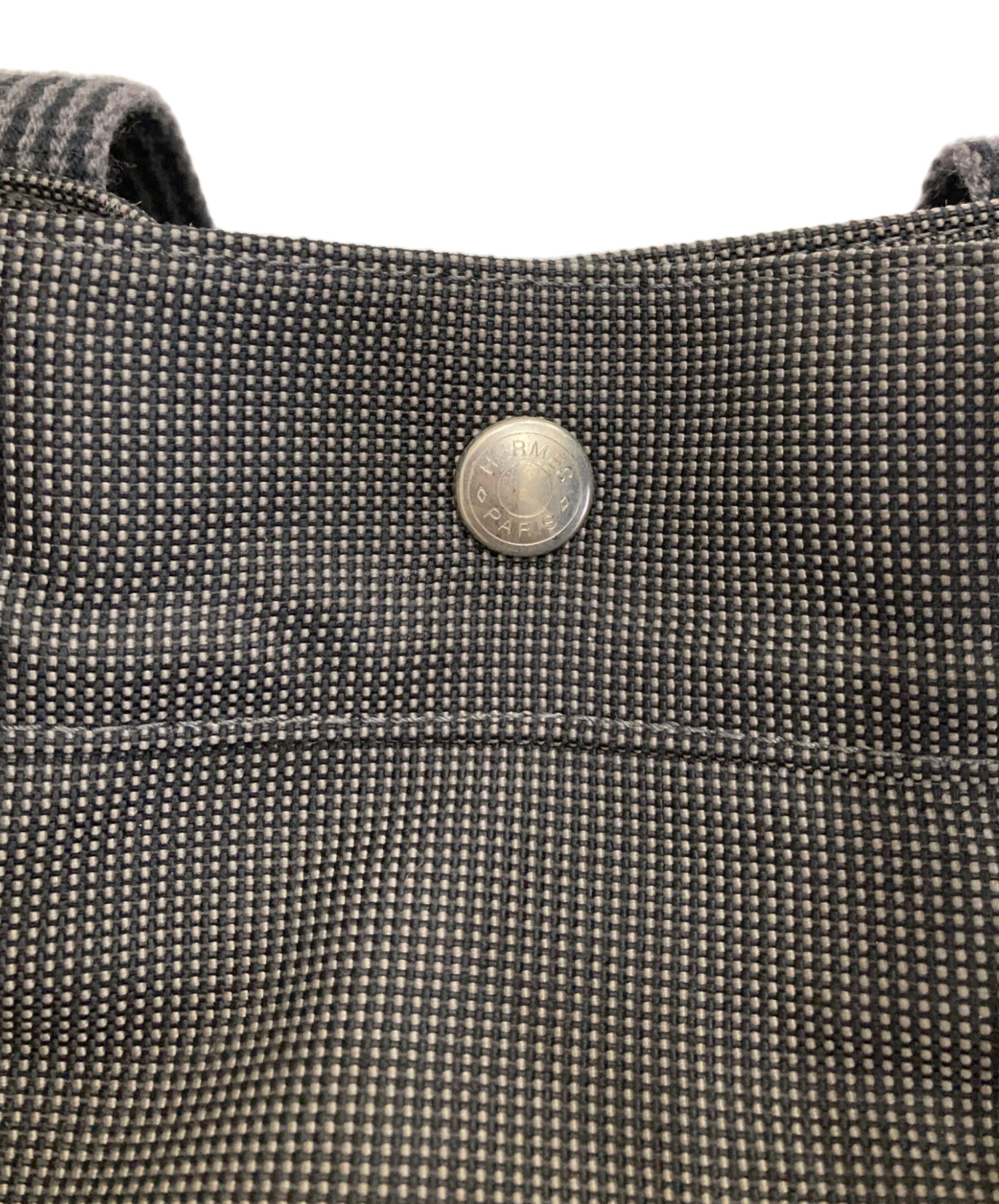エルメス グレー キャンバストートバッグ 中古・古着通販】HERMES (エルメス) キャンバストートバッグ