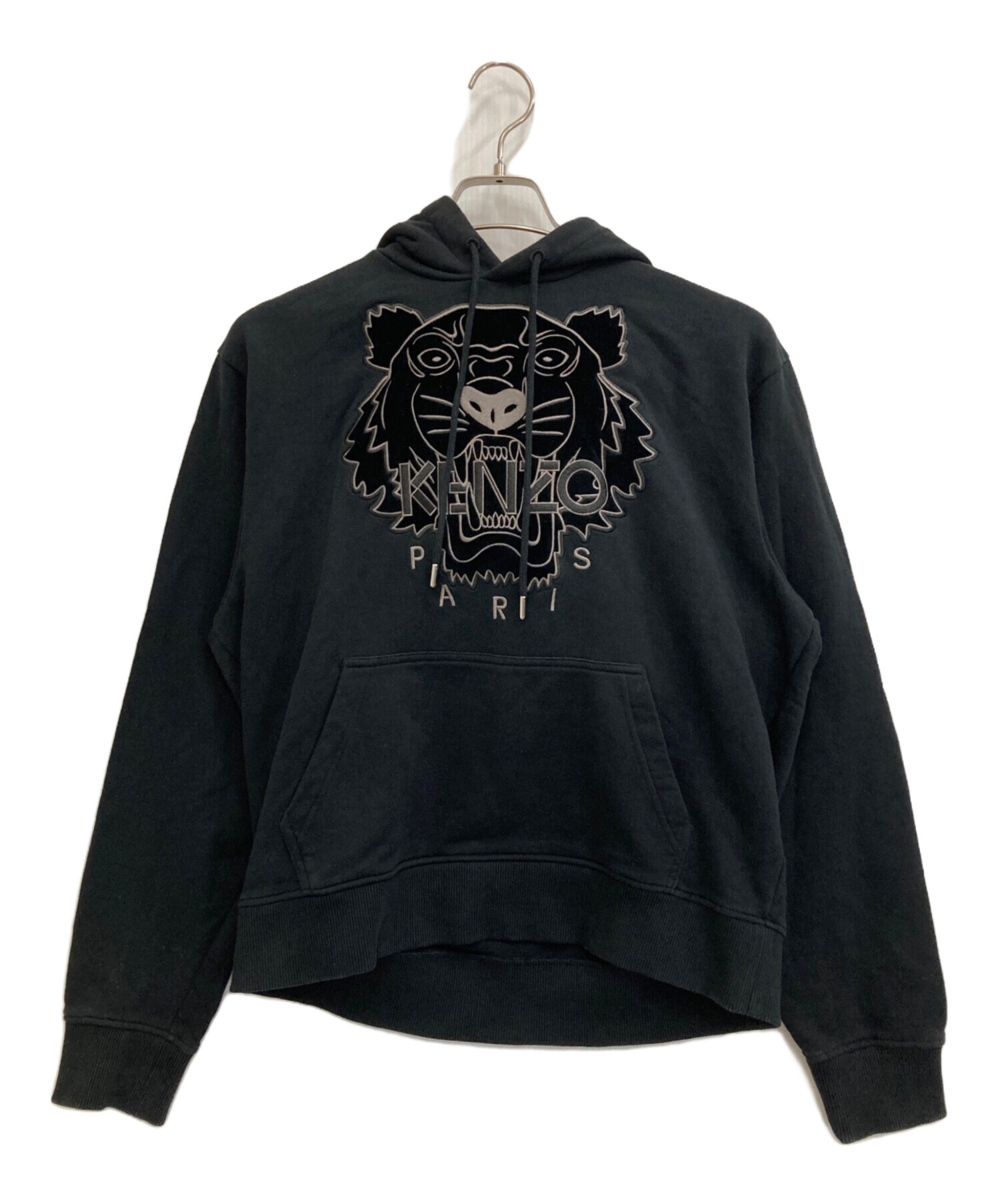中古・古着通販】KENZO (ケンゾー) タイガー刺繍パーカー ブラック 