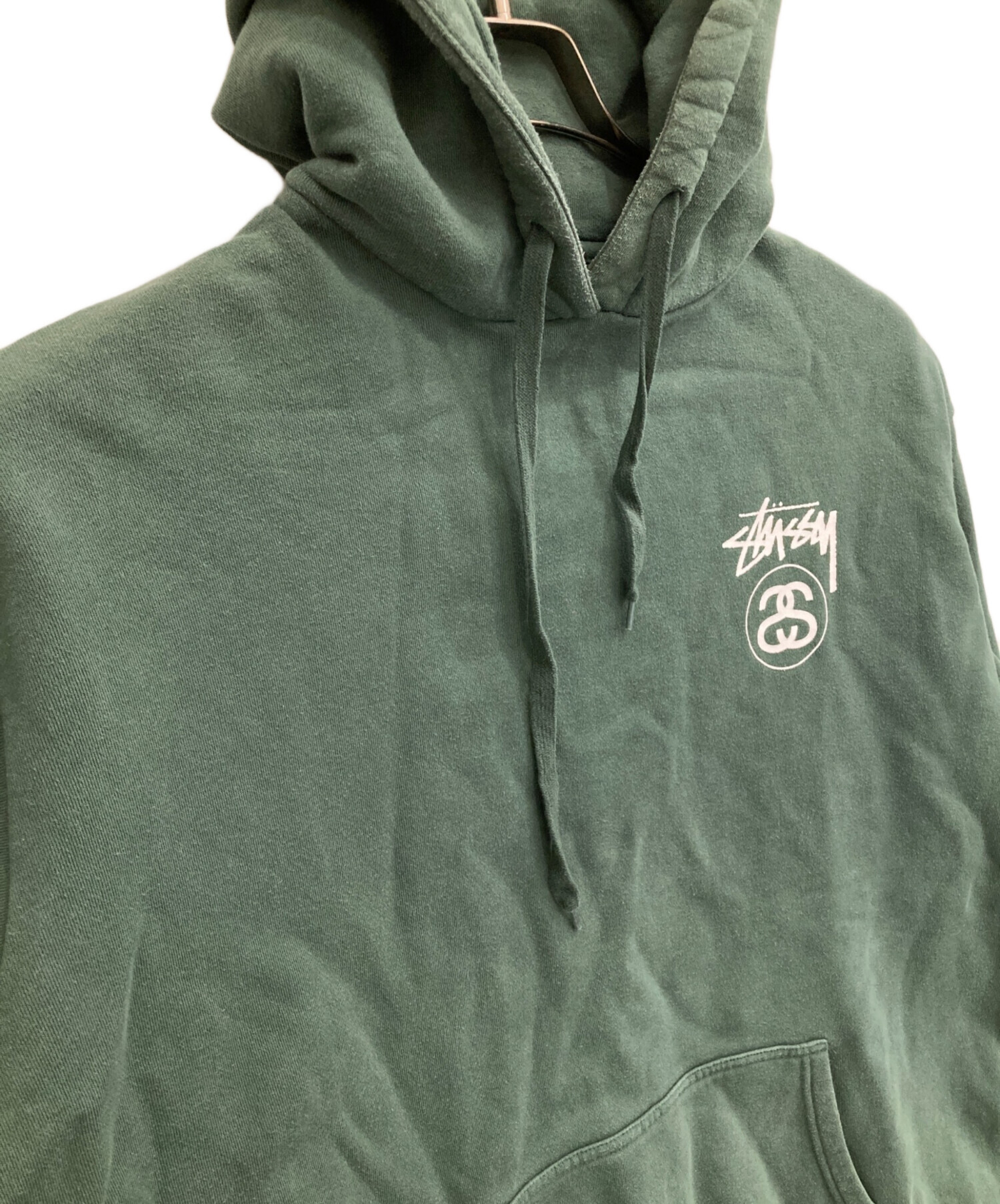 レア STUSSY パーカー グリーン 中古・古着通販】stussy (ステューシー) パーカー グリーン サイズ:XL