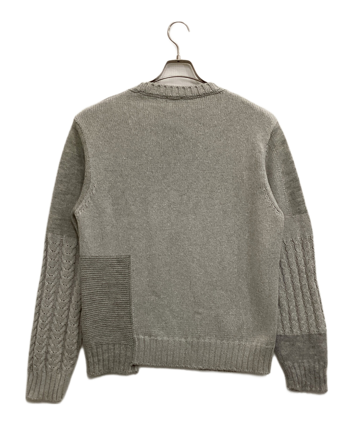 中古・古着通販】DIESEL (ディーゼル) 切替ケーブルニット グレー 