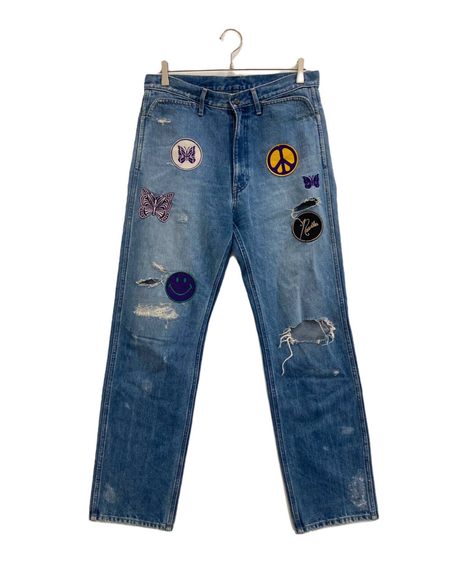 中古・古着通販】Needles (ニードルズ) パッチワークデニムパンツ