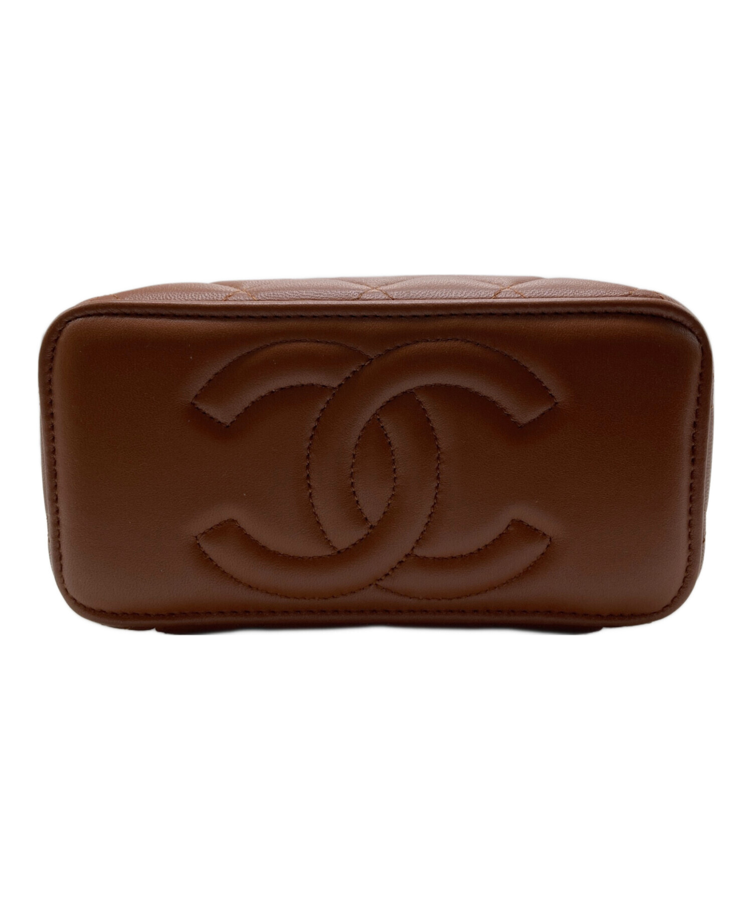 中古・古着通販】CHANEL (シャネル) チェーンバニティバッグ ブラウン