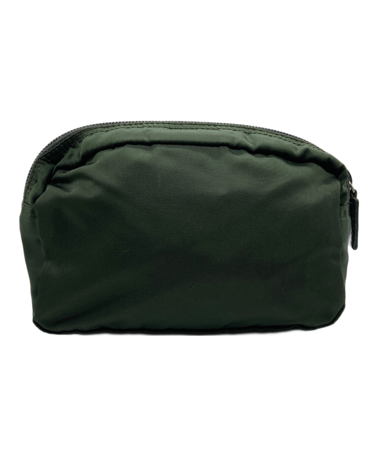 PRADA オリーブ ナイロン ポーチ 中古・古着通販】PRADA (プラダ) ナイロンポーチ オリーブ｜ブランド
