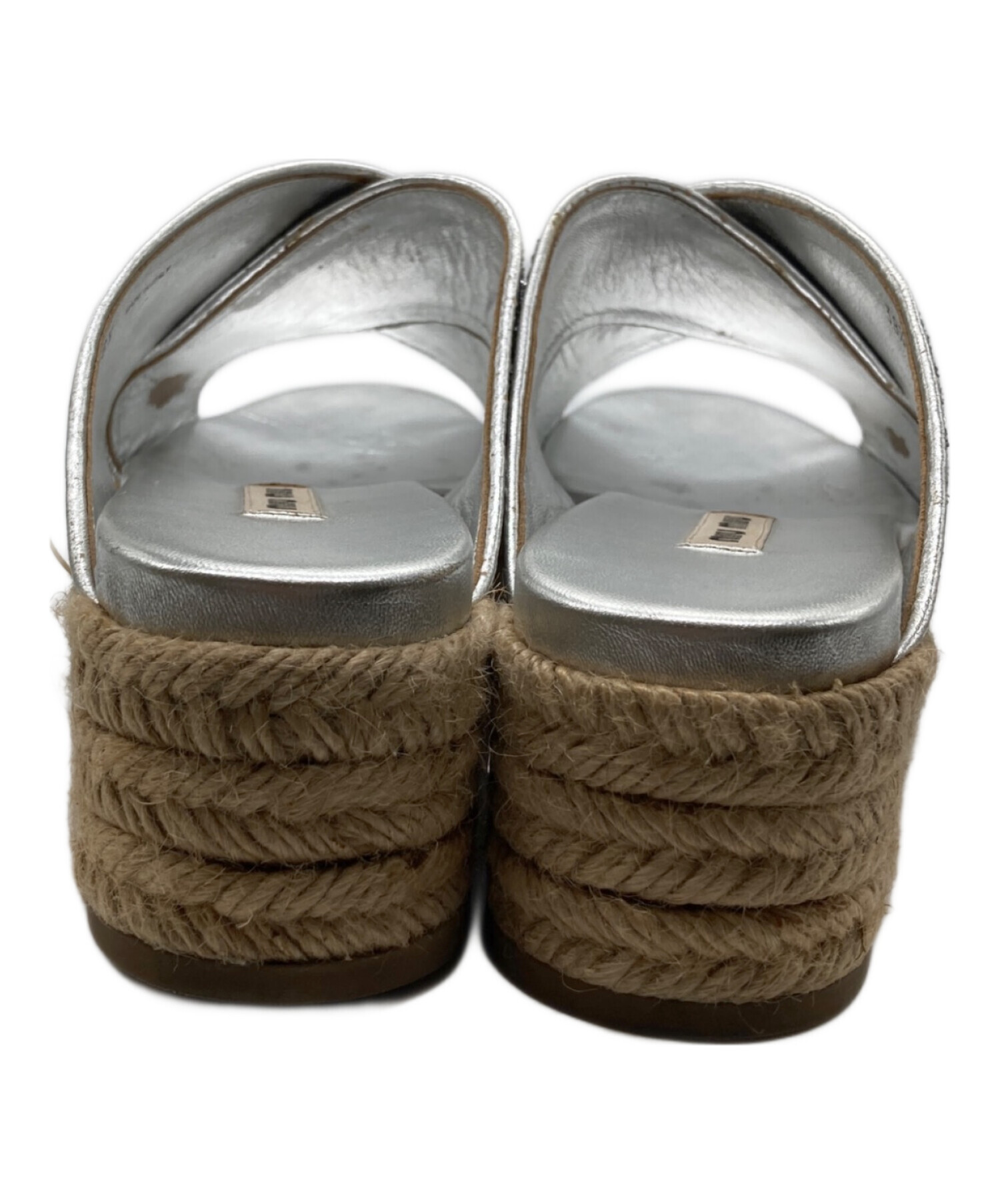 中古・古着通販】MIU MIU (ミュウミュウ) エスパドリーユ シルバー
