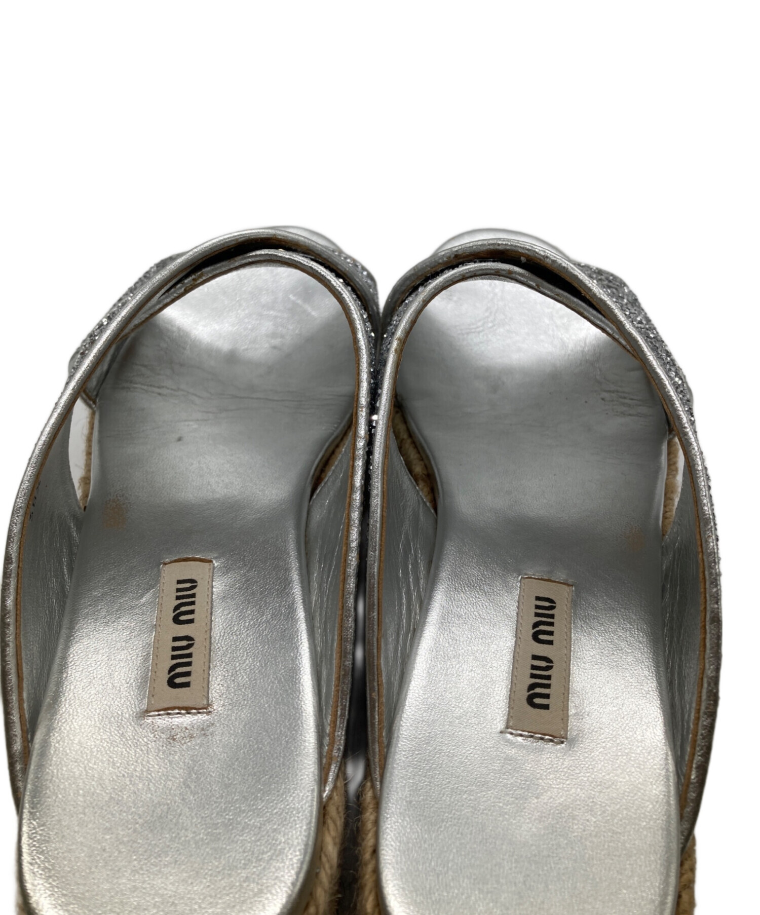 中古・古着通販】MIU MIU (ミュウミュウ) エスパドリーユ シルバー